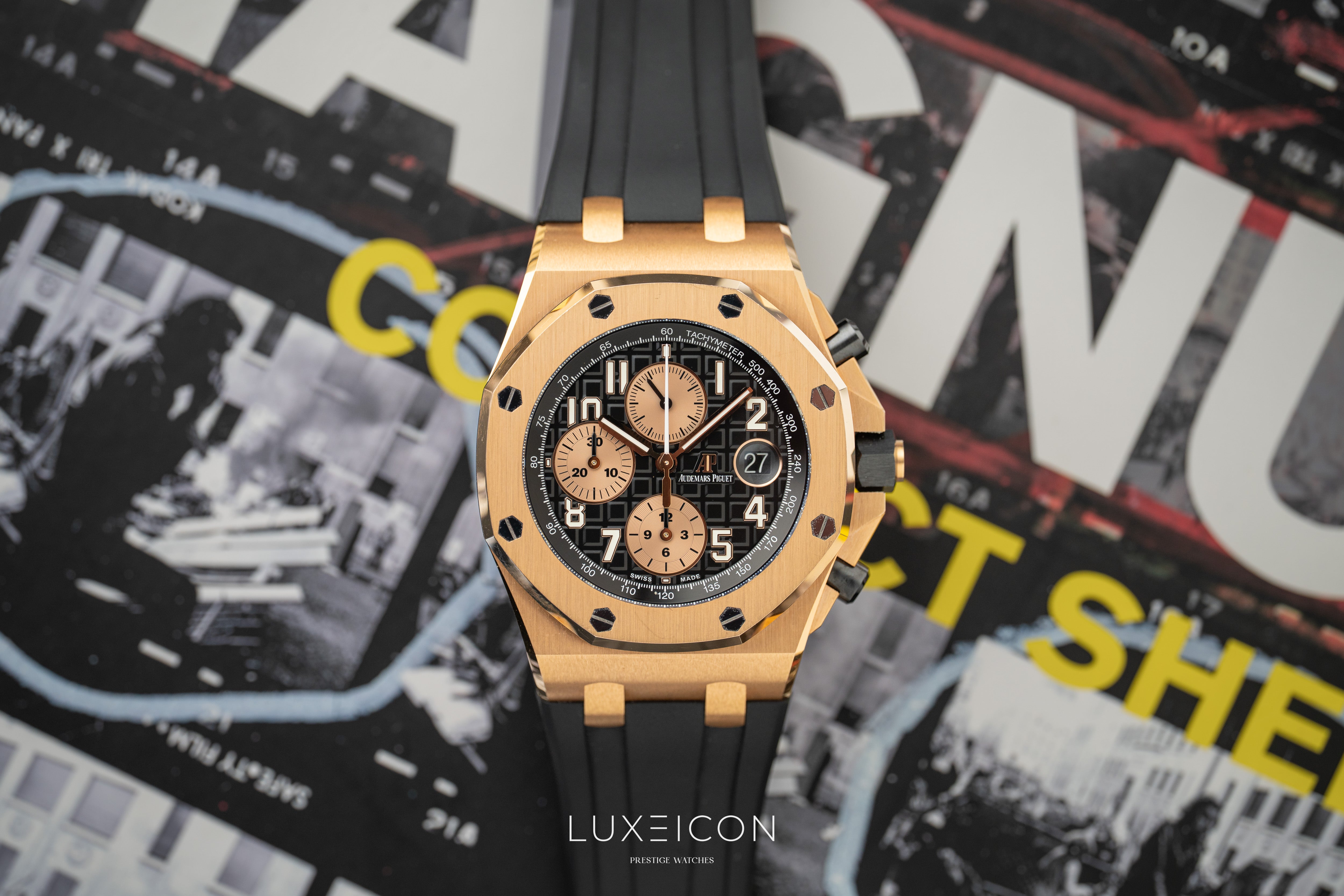 Audemars Piguet Royal Oak Offshore Chronograph 42mm Black Dial 26470OR "Half Brick”