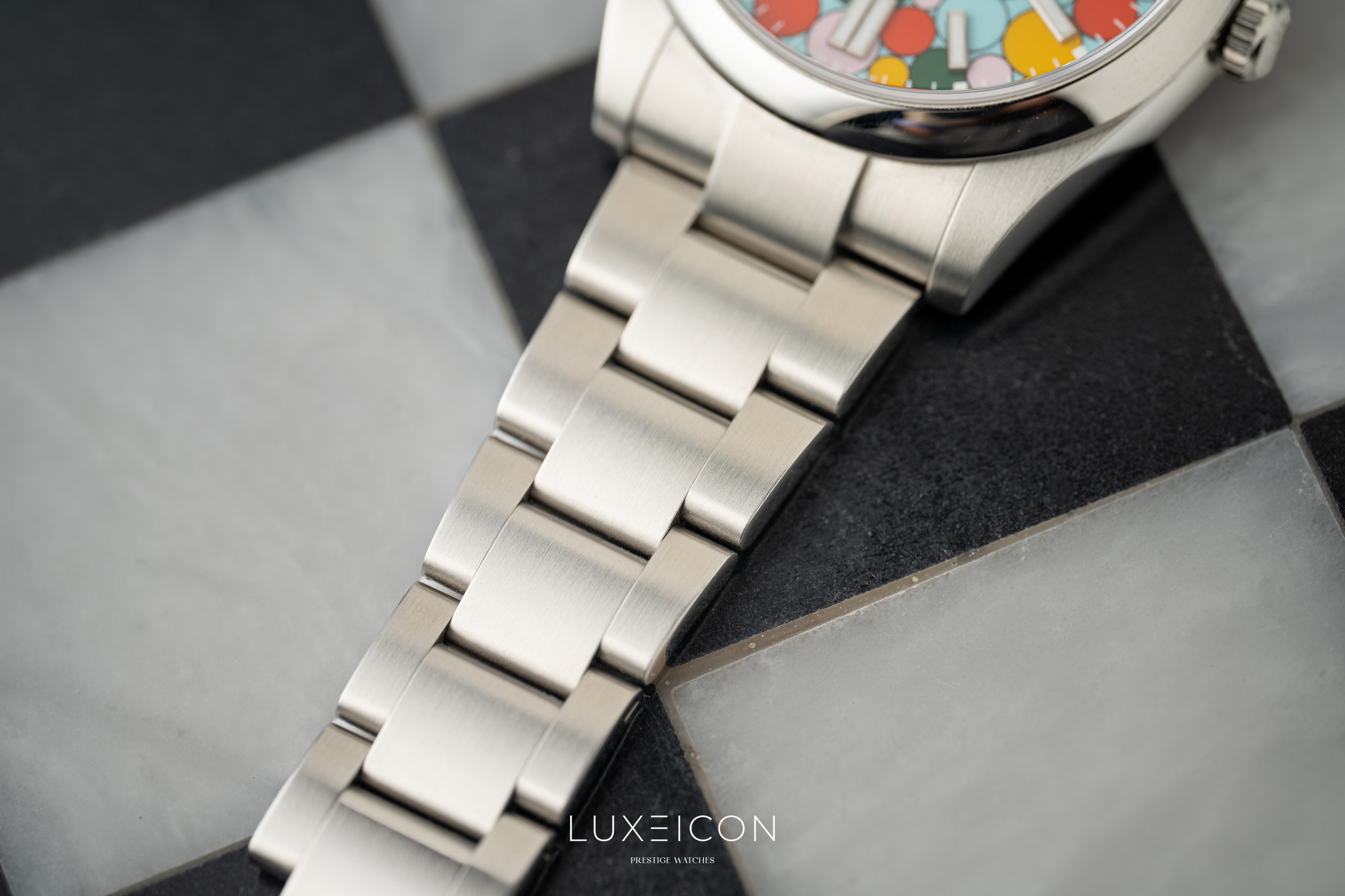 Rolex Oyster Perpetual 124300 41mm Celebration Dial Discontinued Smooth Bezel 2024