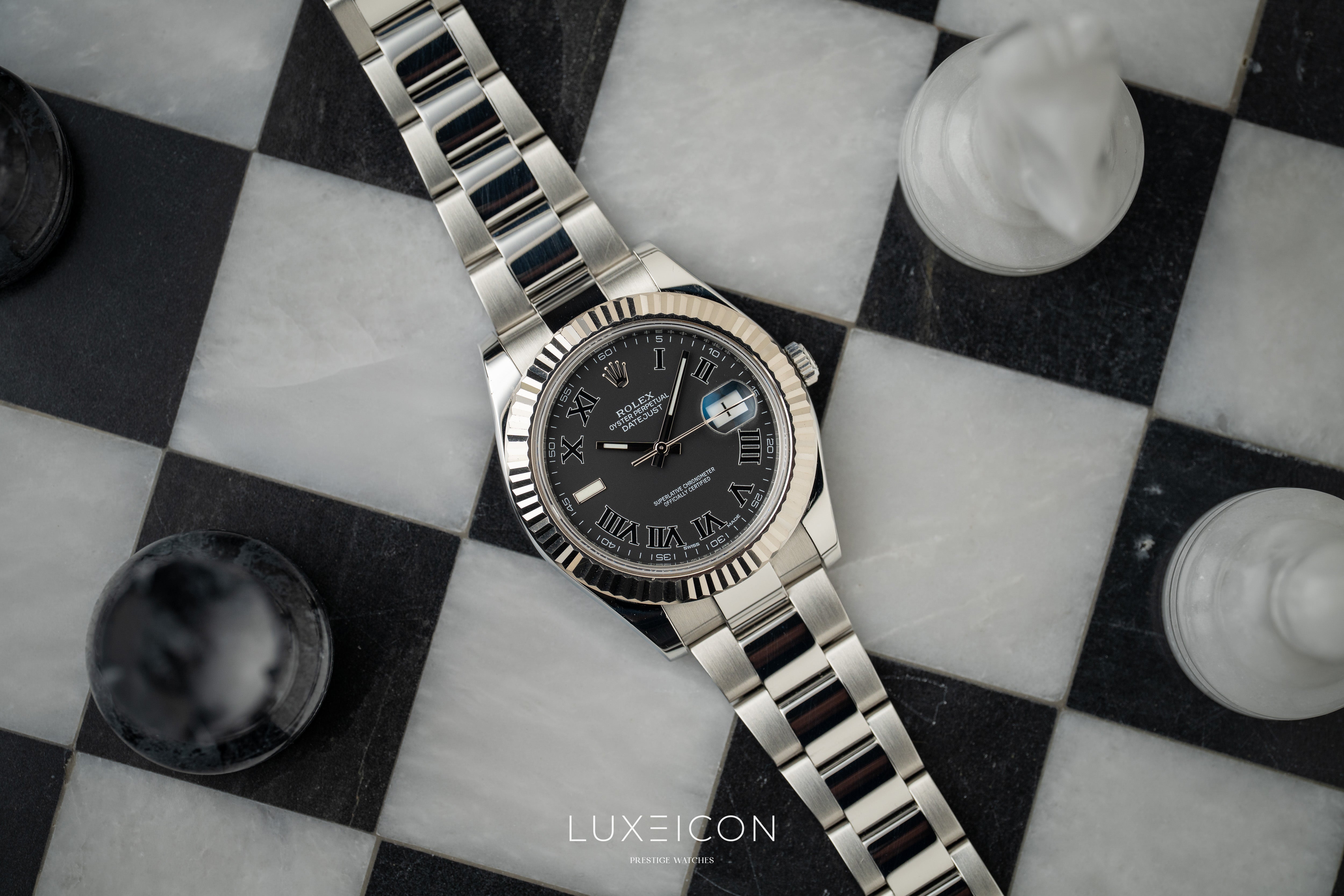 Rolex Datejust 116334 Automatic Stainless Steel Black Dial Men 41mm 2017