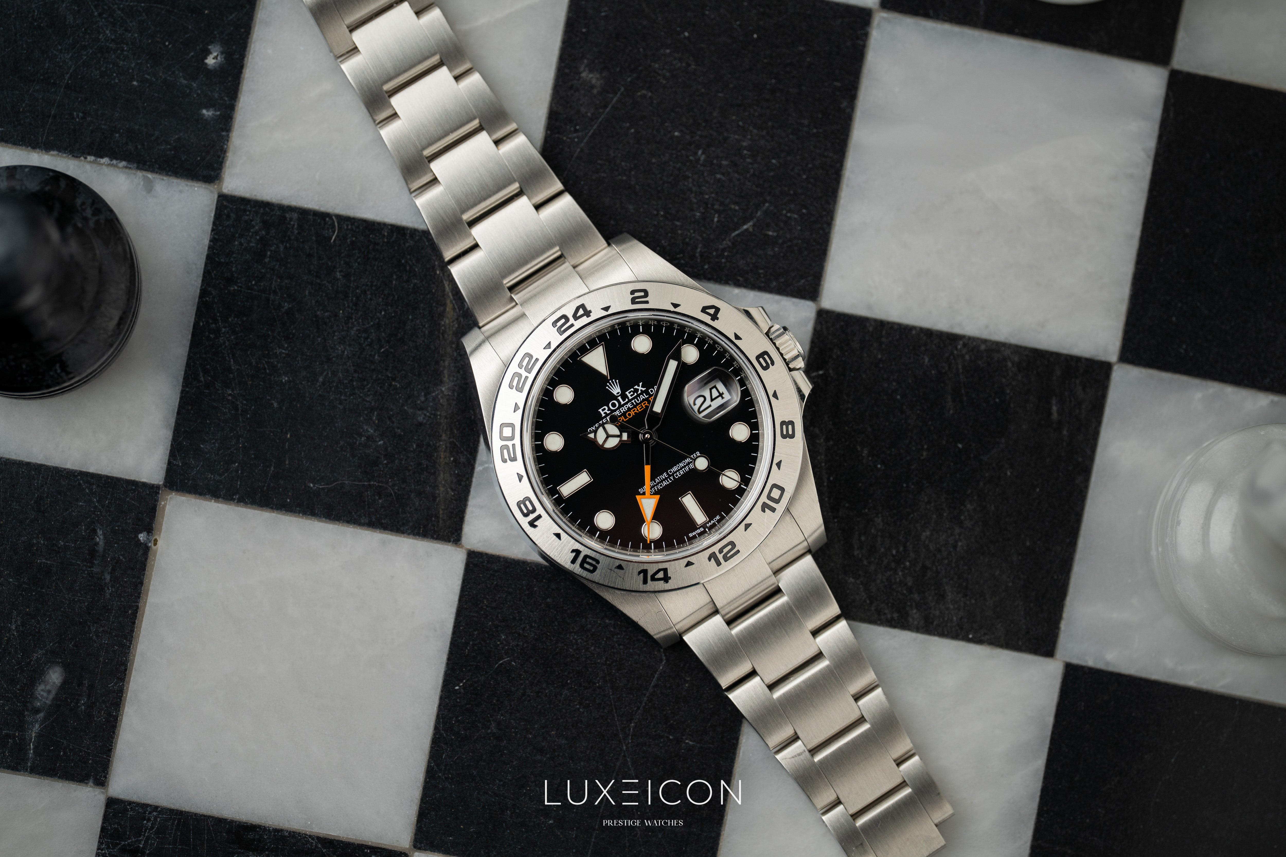 Rolex Explorer II 42mm Stainless Steel White Dial &amp; Steel Bezel 216570