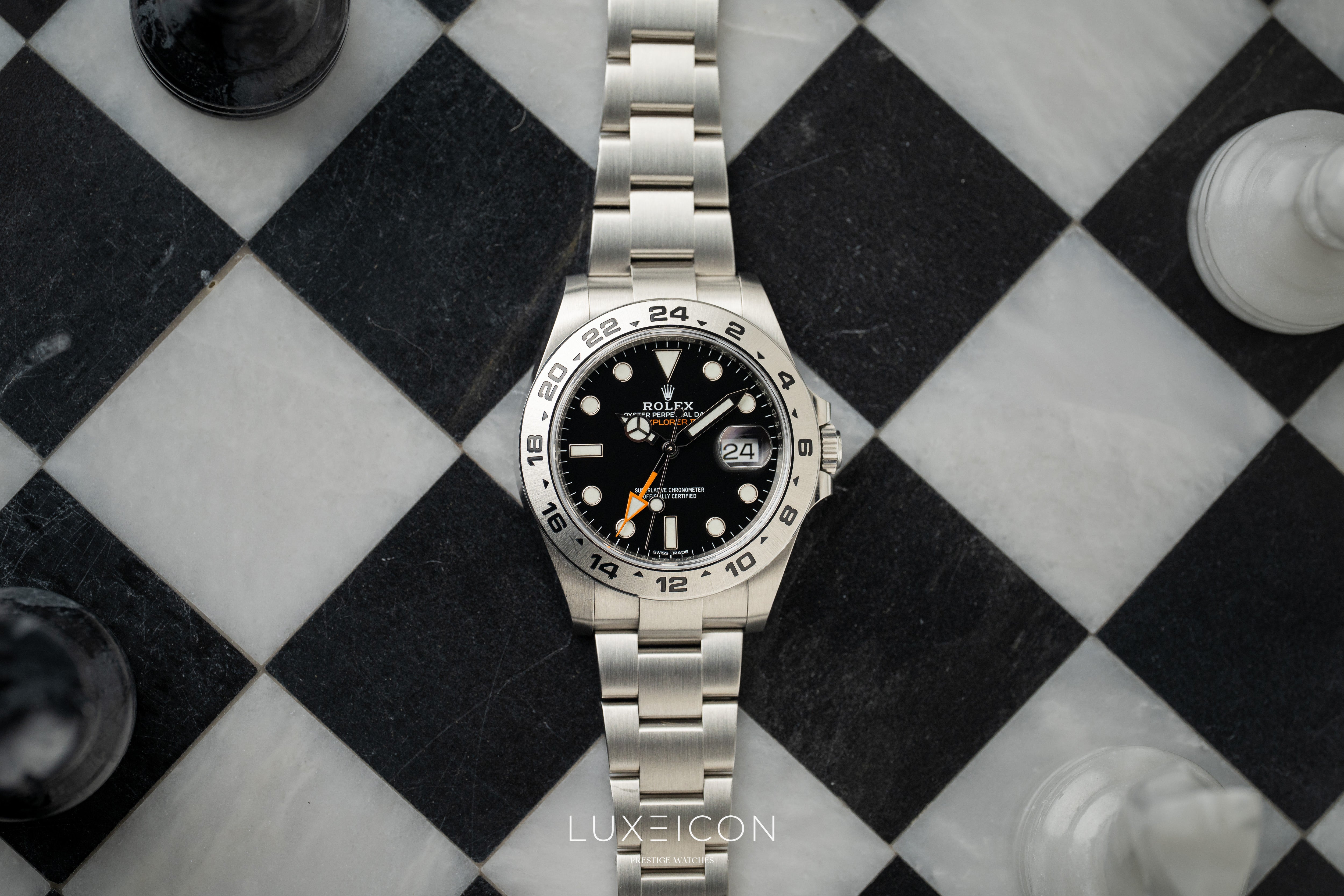 Rolex Explorer II 42mm Stainless Steel White Dial &amp; Steel Bezel 216570