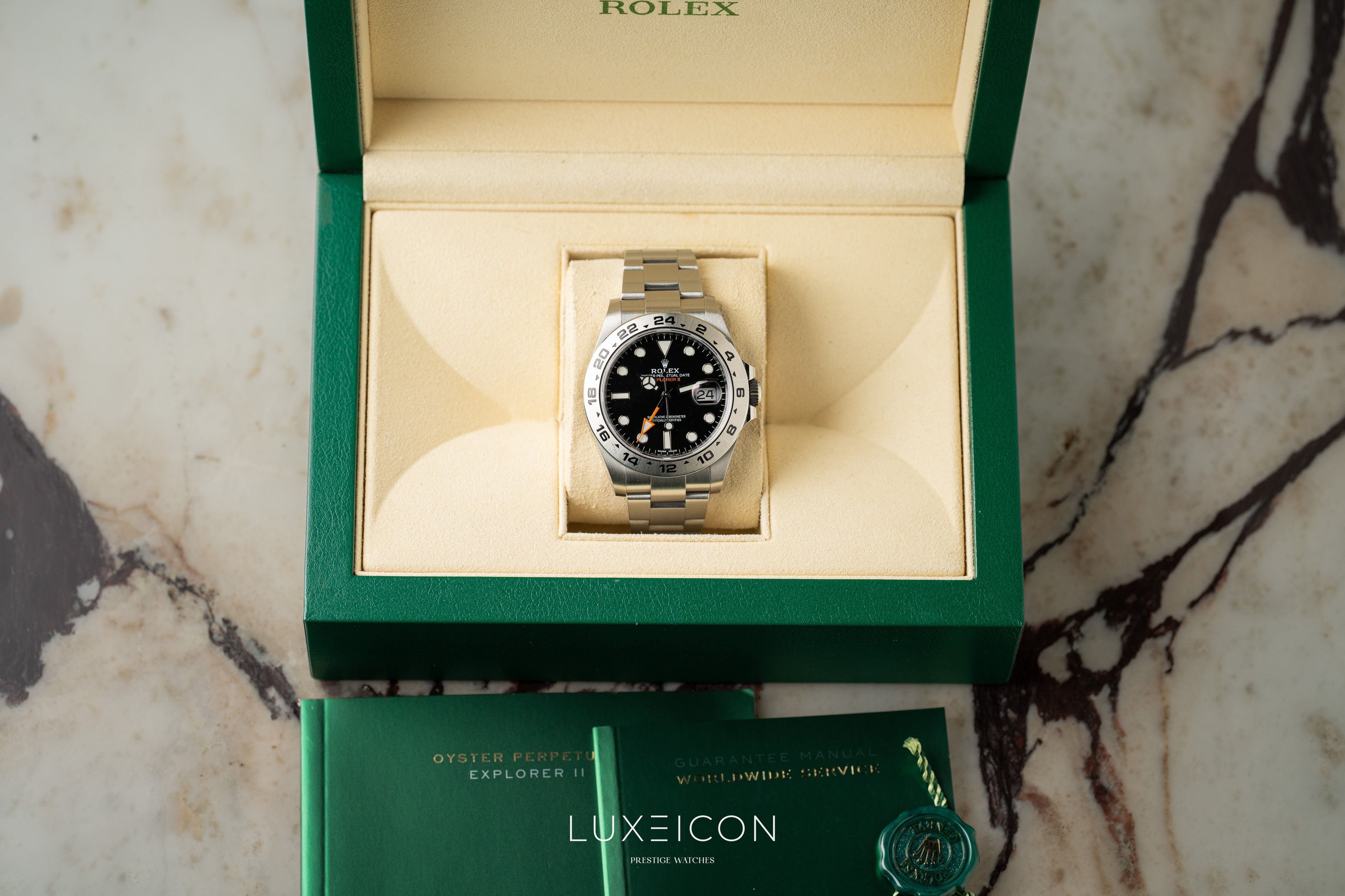 Rolex Explorer II 42mm Stainless Steel White Dial &amp; Steel Bezel 216570