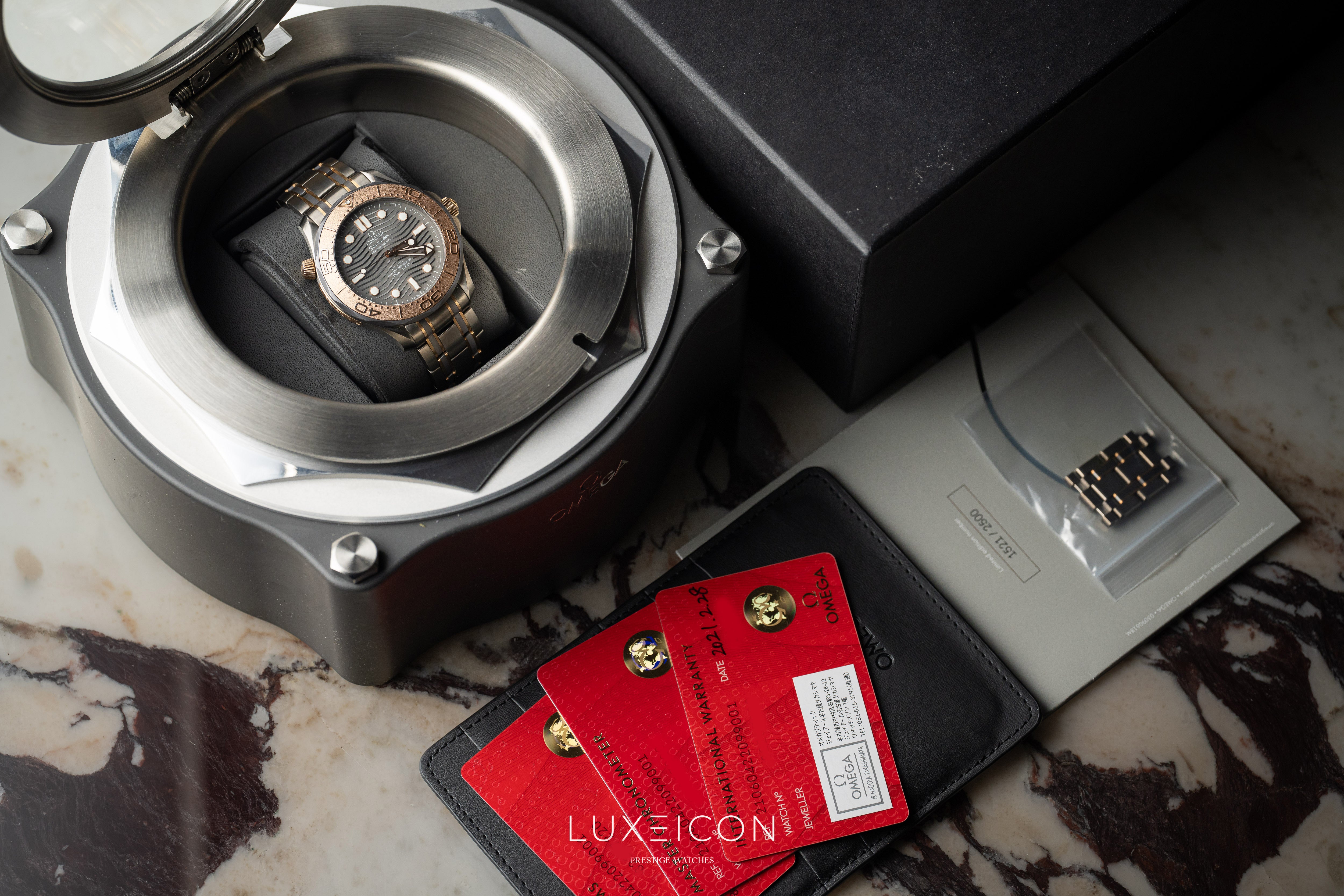 Omega Seamaster Diver 300 M Titanium &amp; Sedna Gold Limited Edition 25th Anniversary