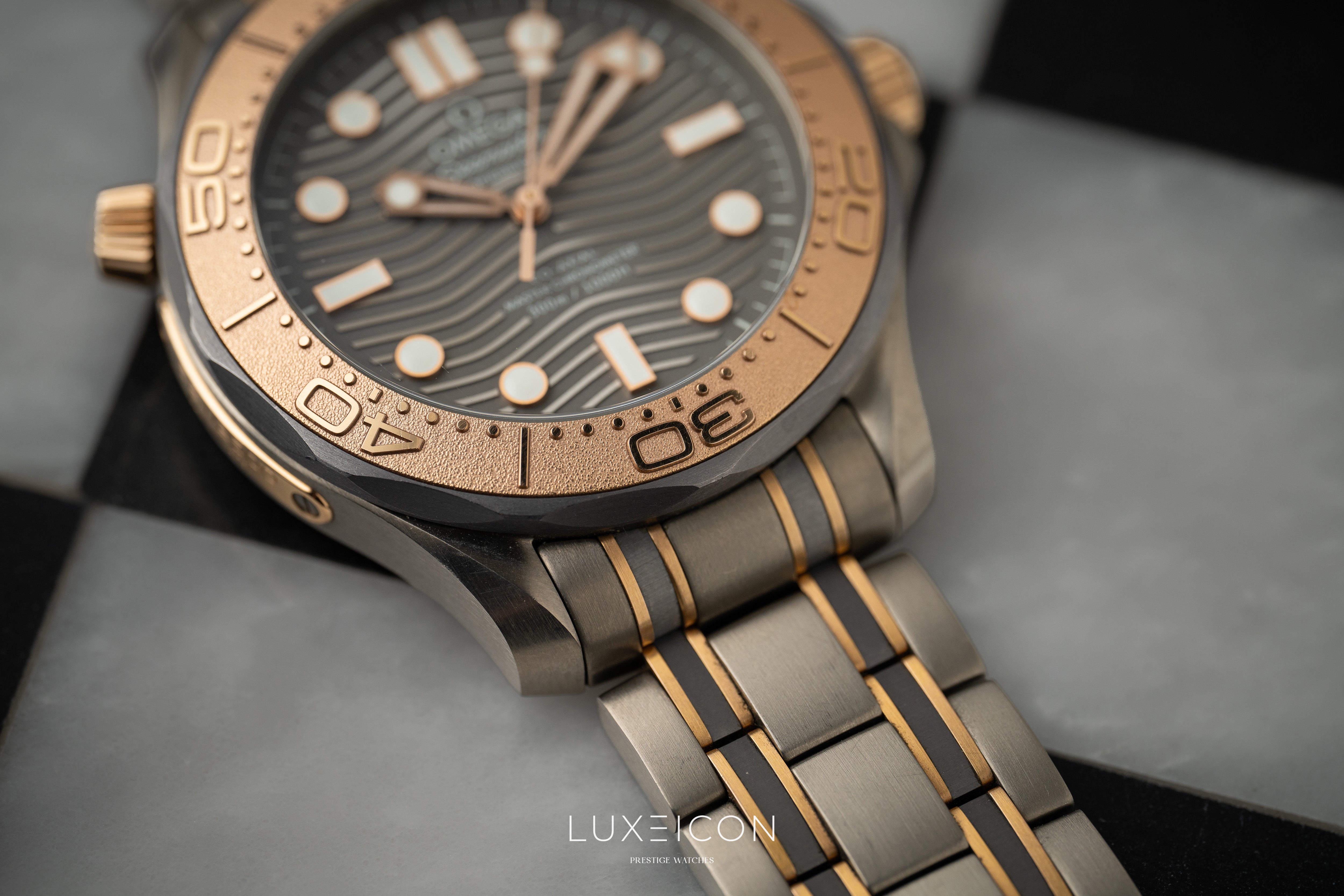 Omega Seamaster Diver 300 M Titanium &amp; Sedna Gold Limited Edition 25th Anniversary