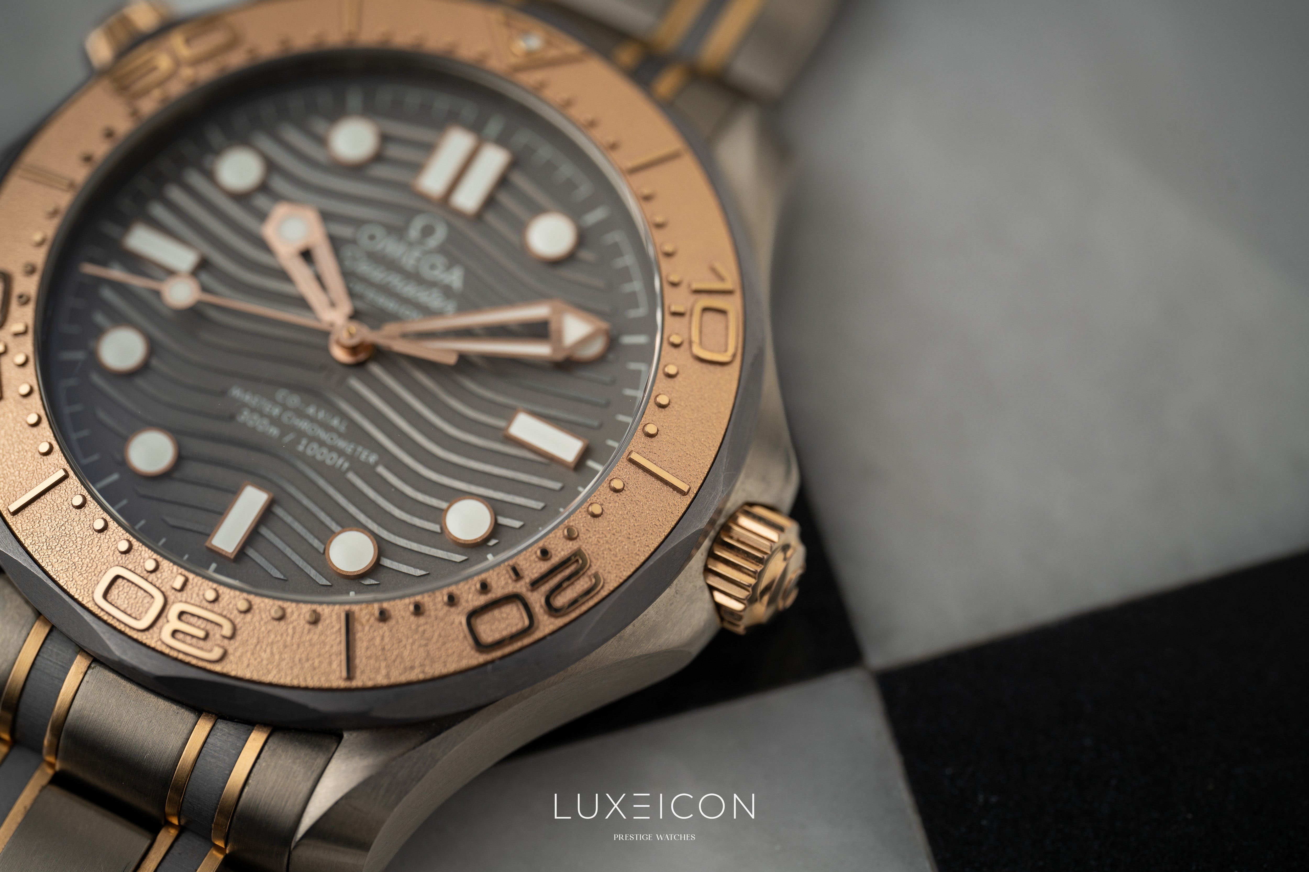 Omega Seamaster Diver 300 M Titanium &amp; Sedna Gold Limited Edition 25th Anniversary