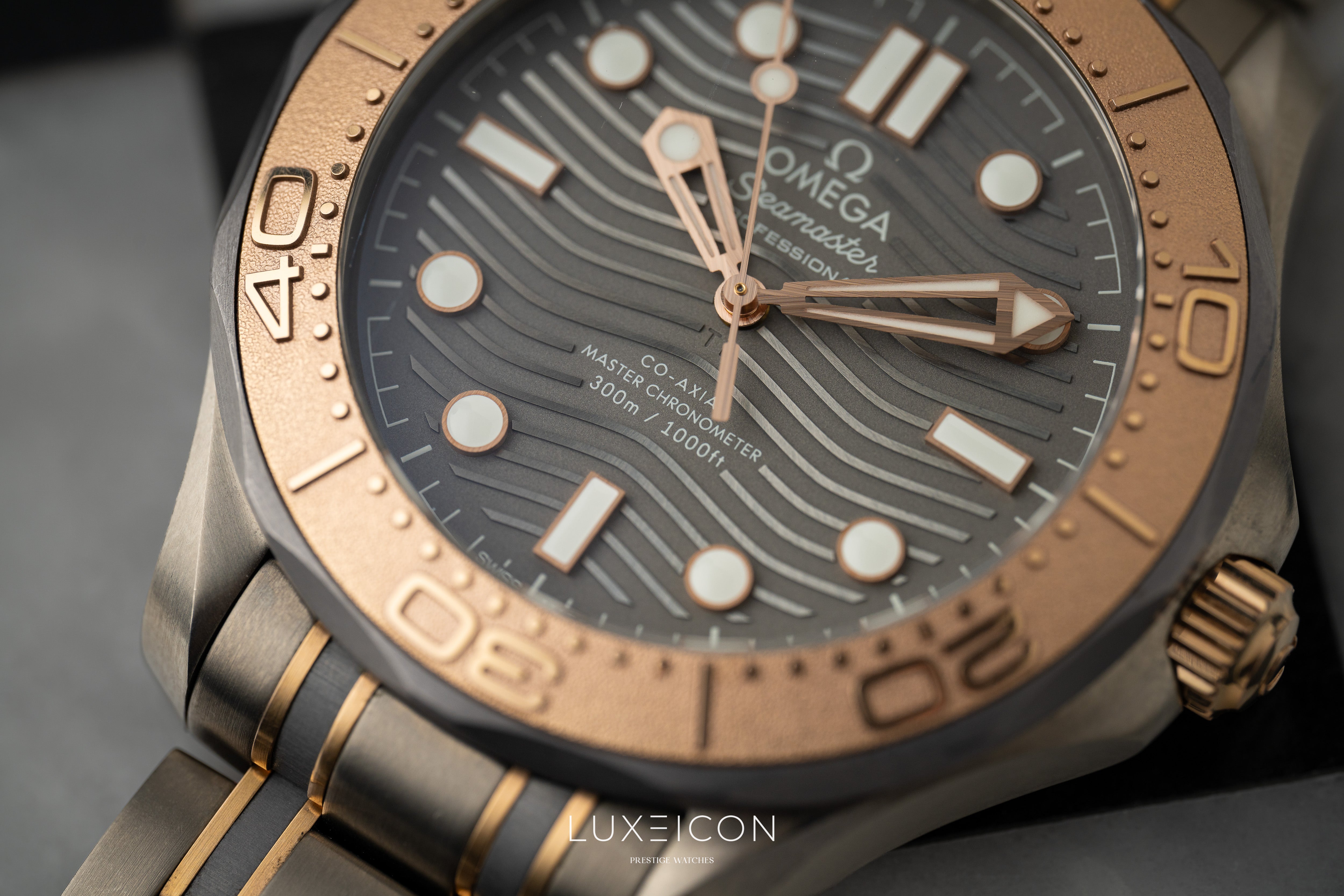 Omega Seamaster Diver 300 M Titanium &amp; Sedna Gold Limited Edition 25th Anniversary