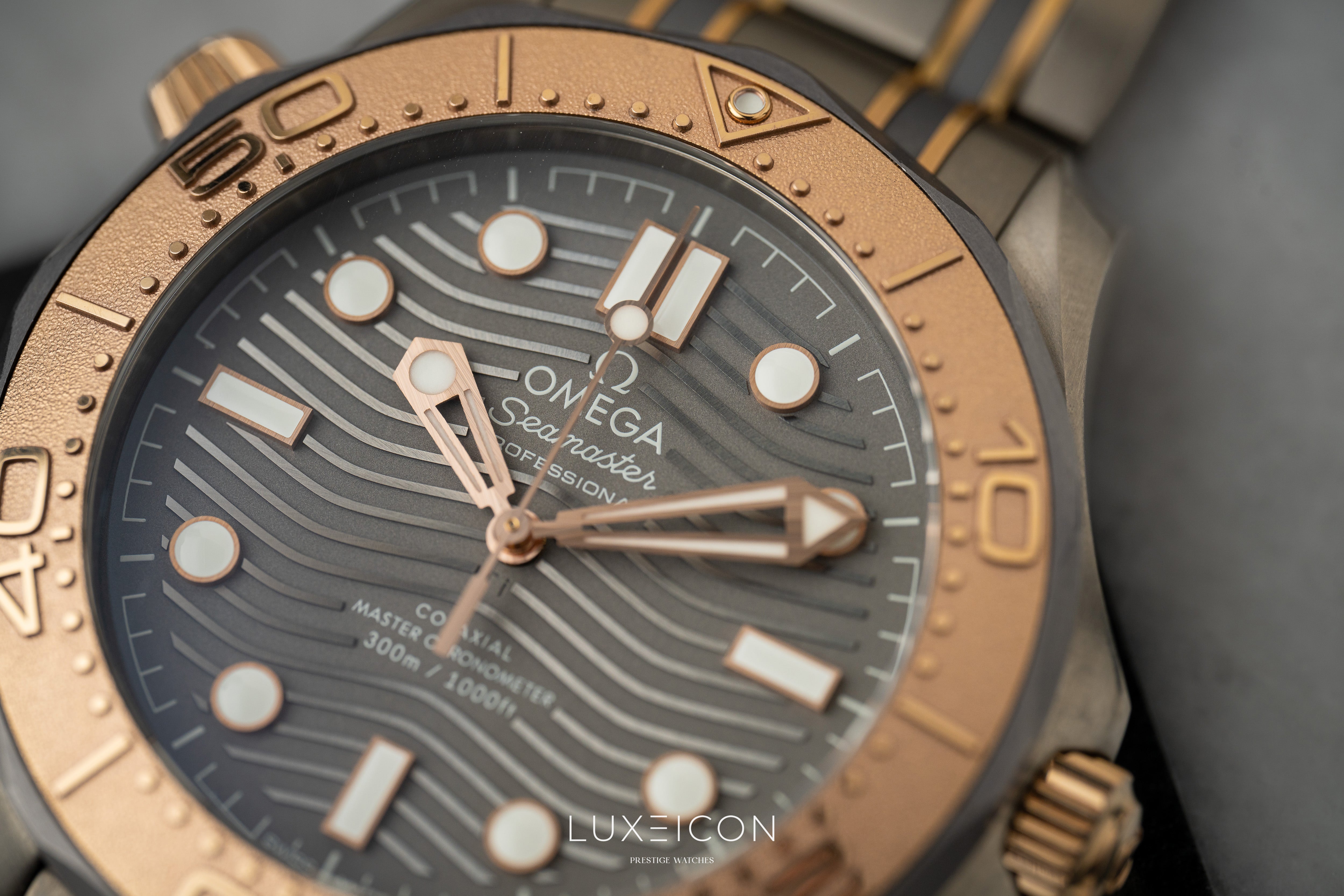 Omega Seamaster Diver 300 M Titanium &amp; Sedna Gold Limited Edition 25th Anniversary