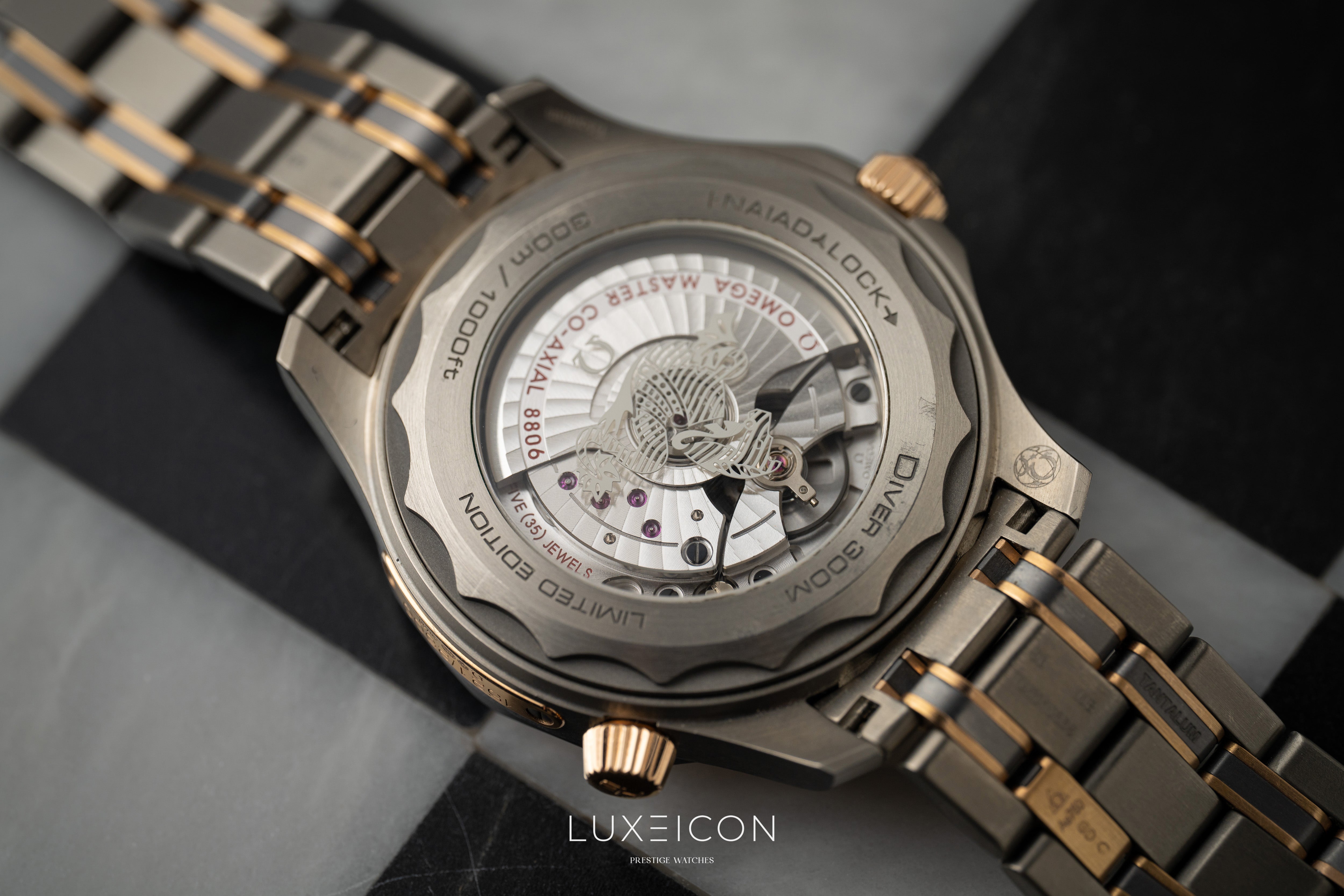 Omega Seamaster Diver 300 M Titanium &amp; Sedna Gold Limited Edition 25th Anniversary