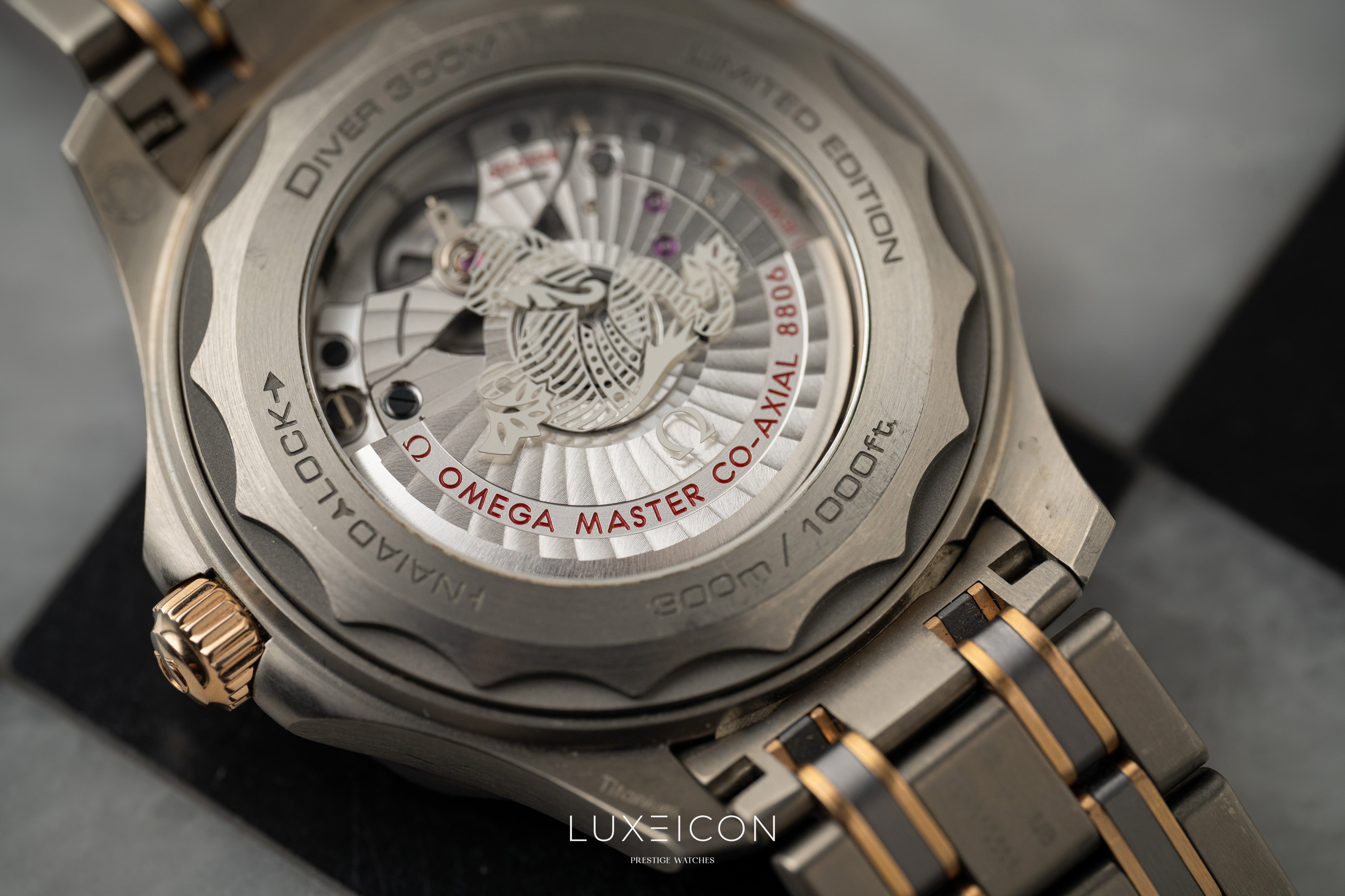 Omega Seamaster Diver 300 M Titanium &amp; Sedna Gold Limited Edition 25th Anniversary