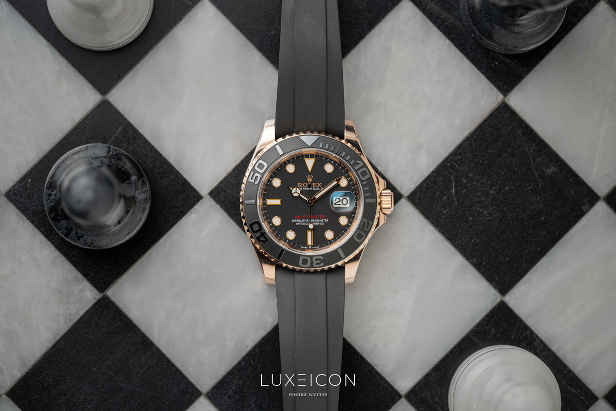 Rolex Yacht-Master 126655 40mm Rose Gold Black Dial Oysterflex 2020