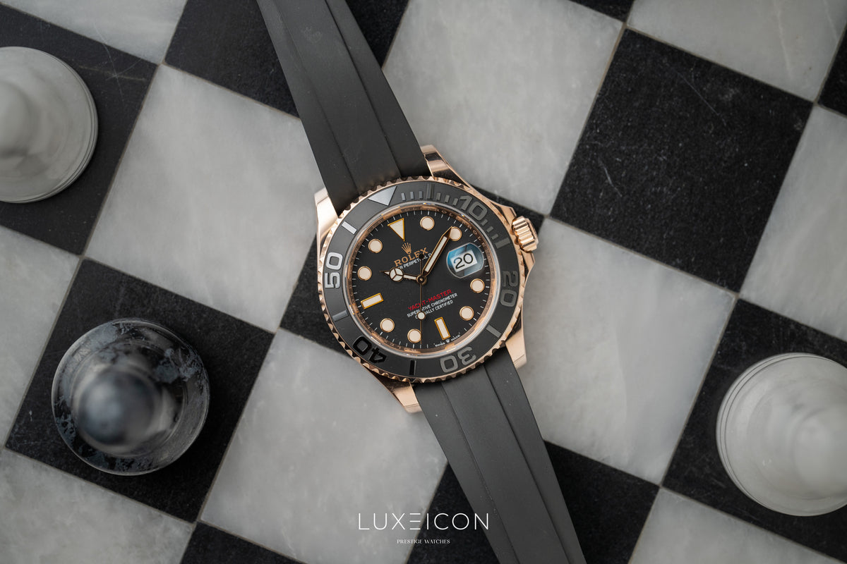 Rolex Yacht-Master 126655 40mm Rose Gold Black Dial Oysterflex 2020