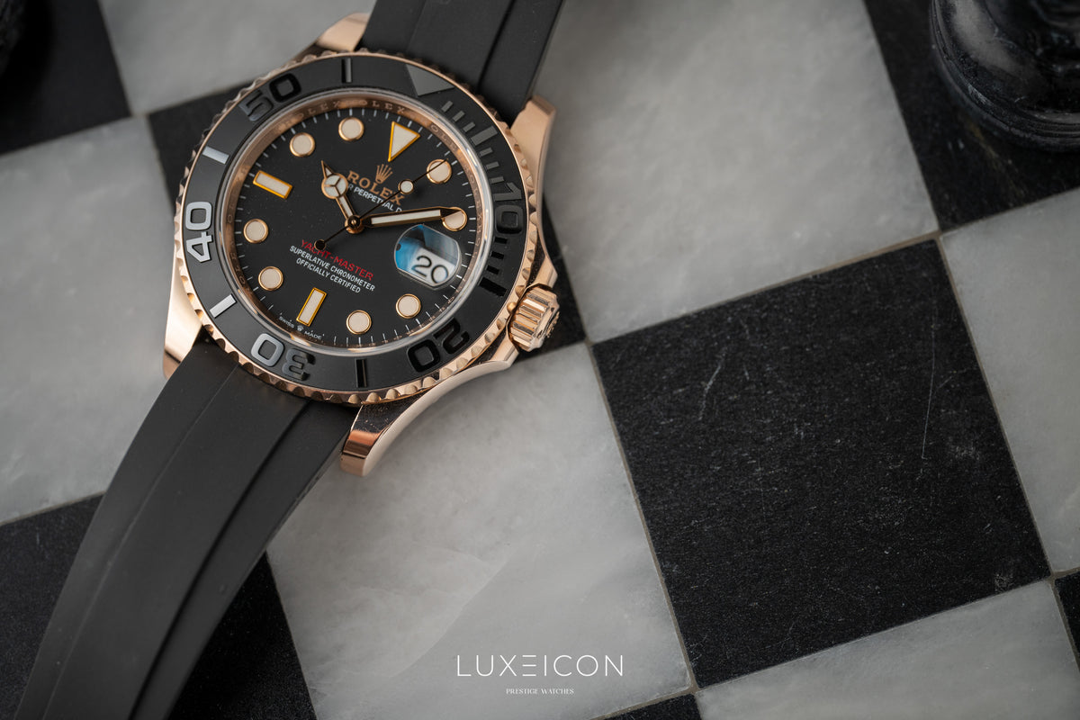 Rolex Yacht-Master 126655 40mm Rose Gold Black Dial Oysterflex 2020
