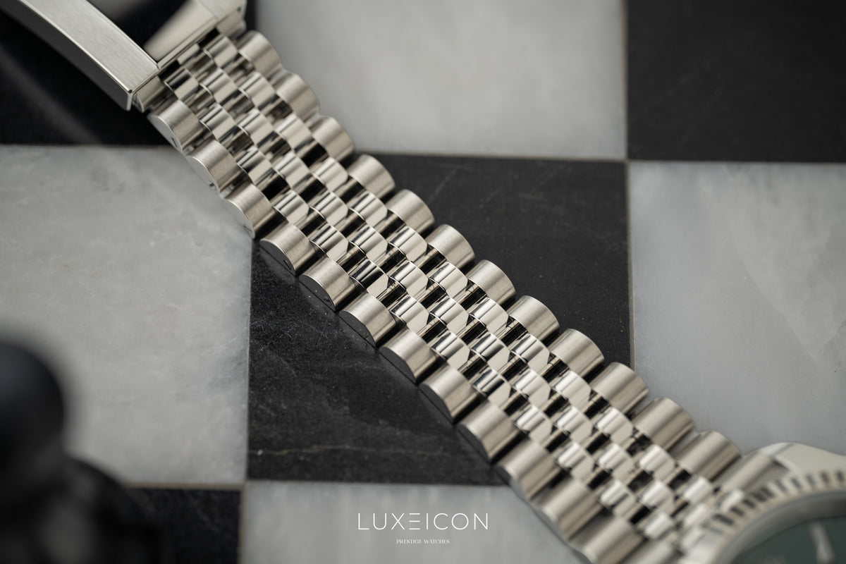 Rolex Datejust 41 Stainless Steel Fluted Bezel Jubilee Bracelet Mint Green 126334 2026