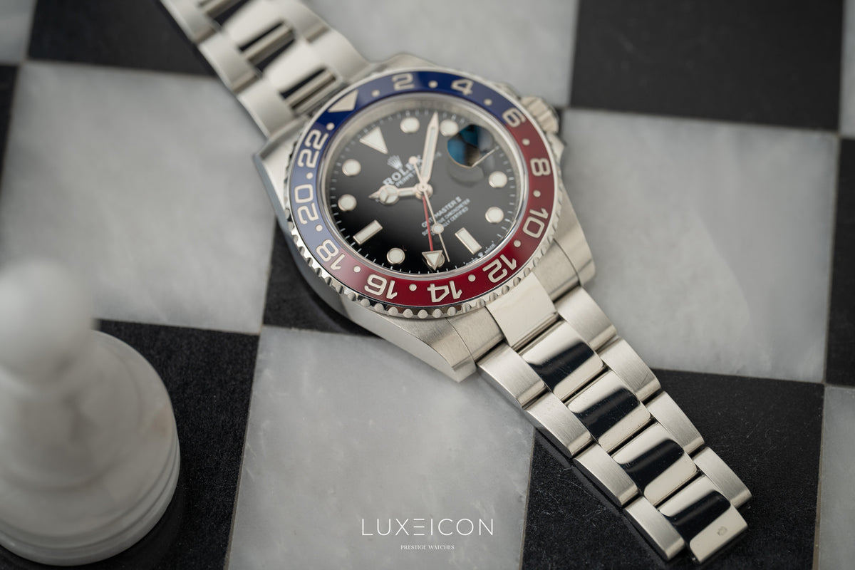 Rolex GMT-Master II 40mm PEPSI Red Blue Stainless Steel Oyster 2022
