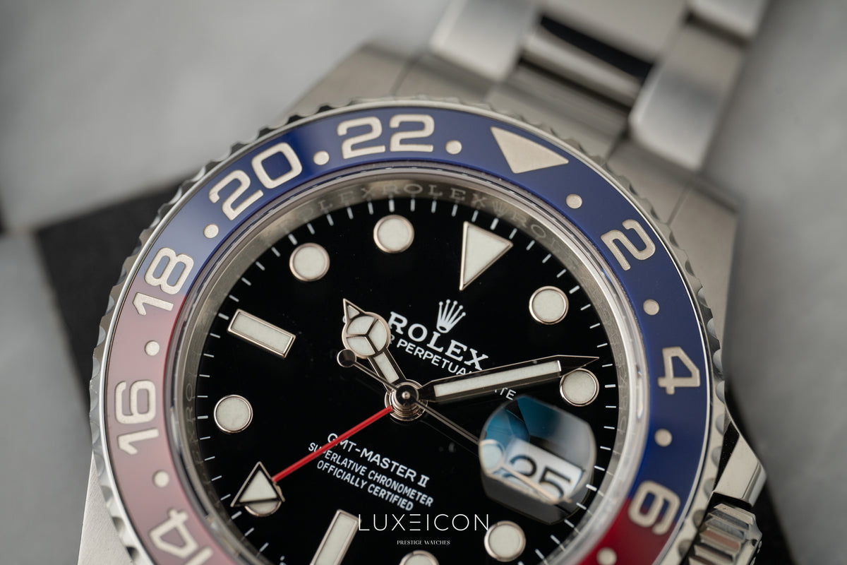 Rolex GMT-Master II 40mm PEPSI Red Blue Stainless Steel Oyster 2022