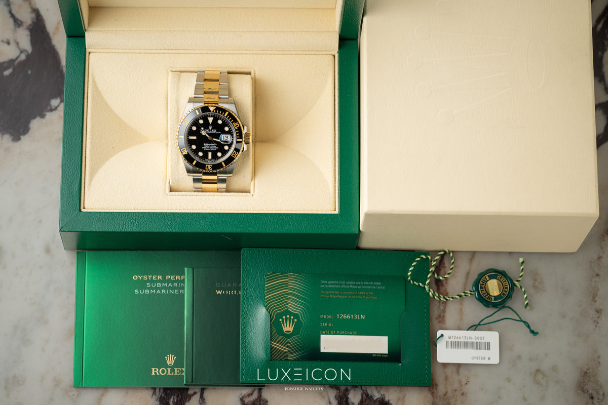 Rolex Submariner Date 41mm Black Dial 18ct Gold Steel 126613LN 2021