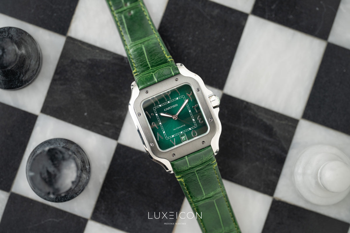 Cartier Santos Limited Middle East Edition Arabic Dial Green Large