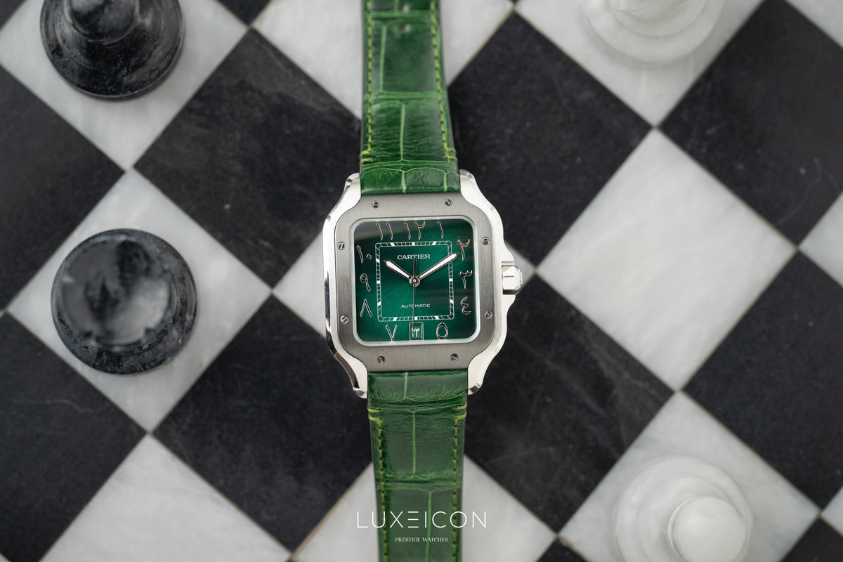 Cartier Santos Limited Middle East Edition Arabic Dial Green Large
