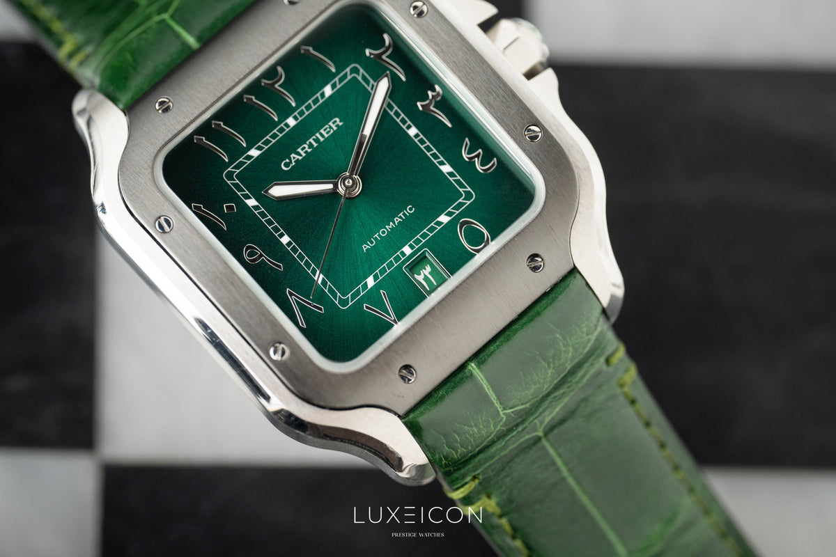 Cartier Santos Limited Middle East Edition Arabic Dial Green Large