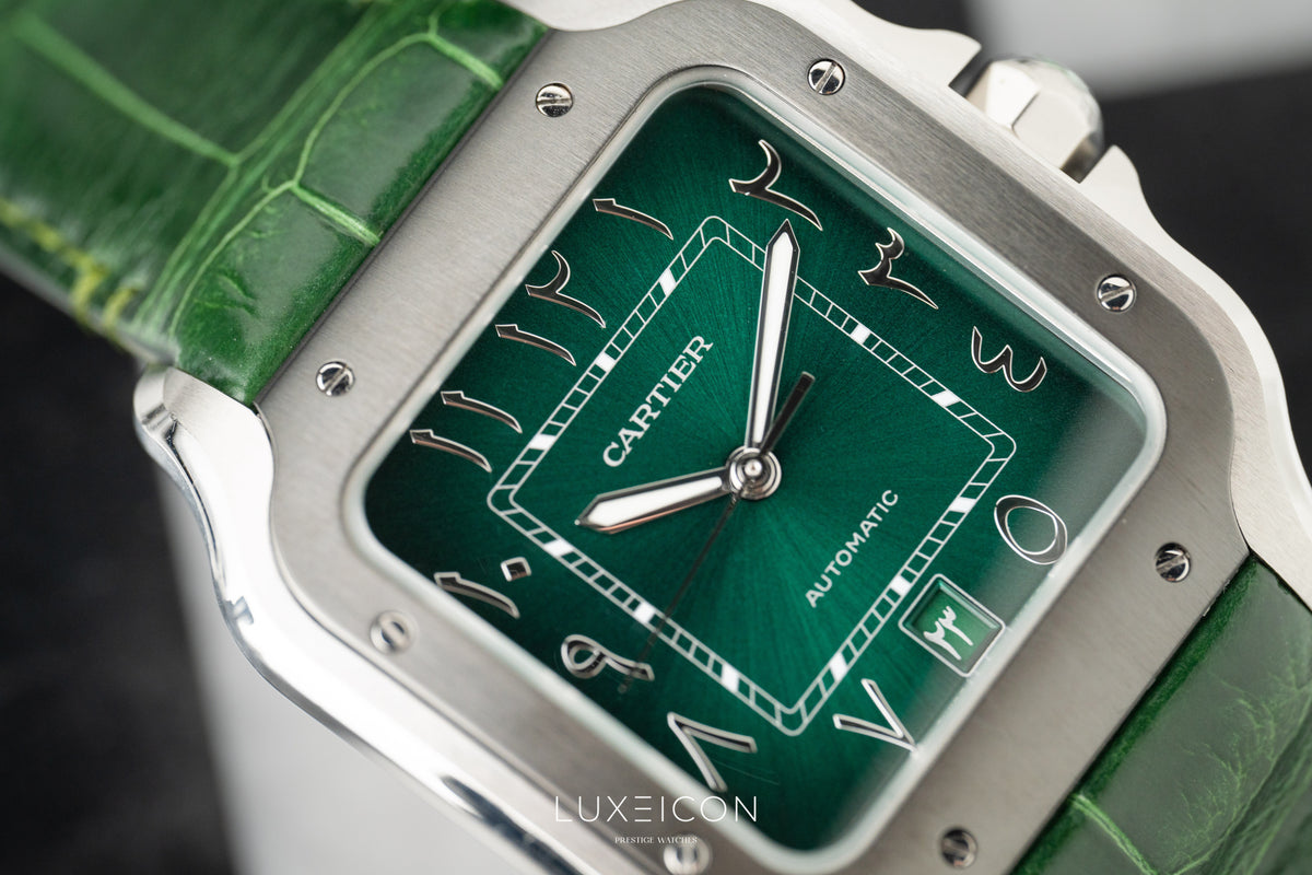 Cartier Santos Limited Middle East Edition Arabic Dial Green Large