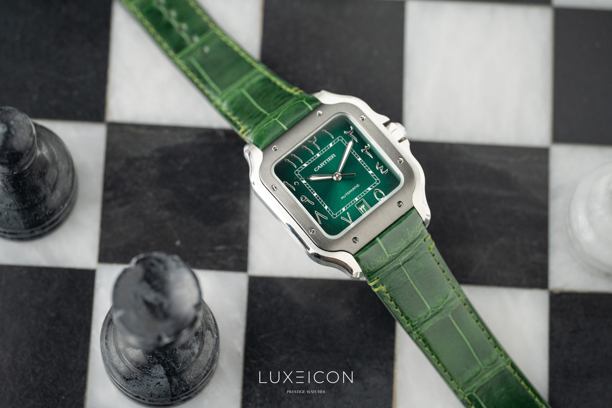 Cartier Santos Limited Middle East Edition Arabic Dial Green Large