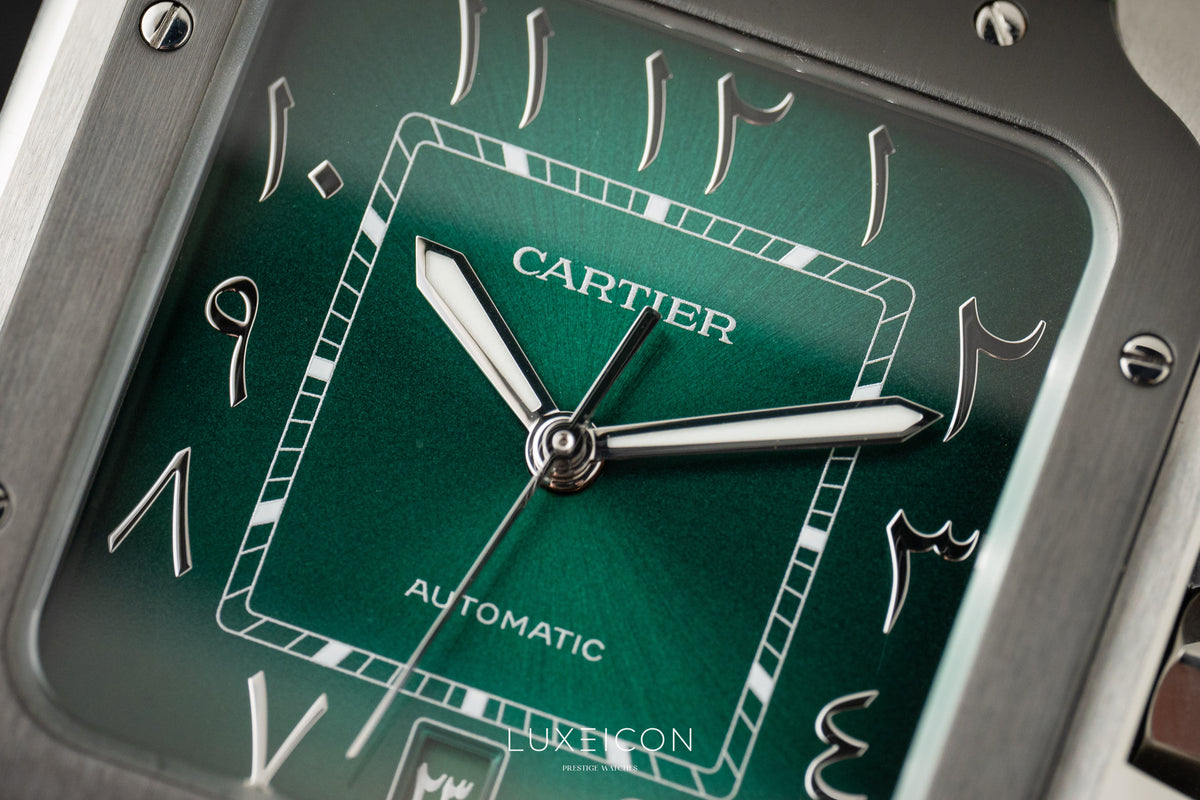 Cartier Santos Limited Middle East Edition Arabic Dial Green Large