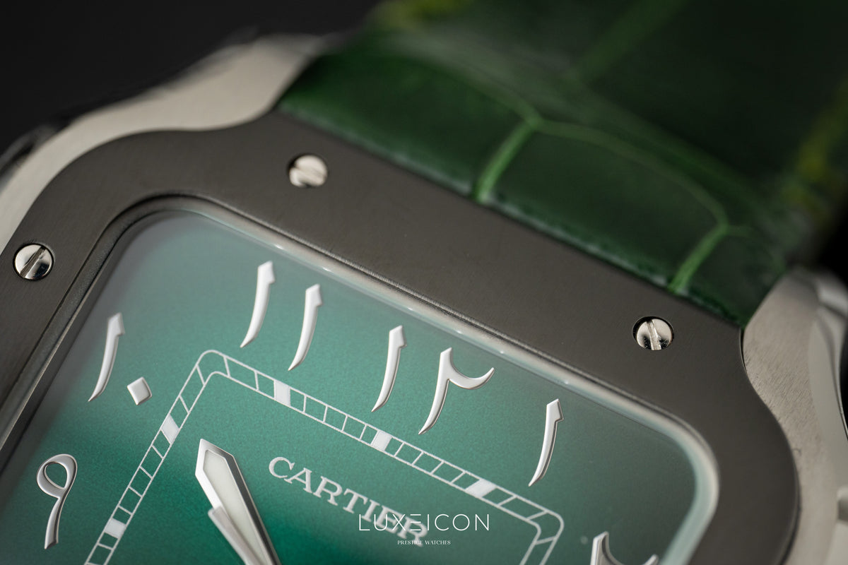 Cartier Santos Limited Middle East Edition Arabic Dial Green Large
