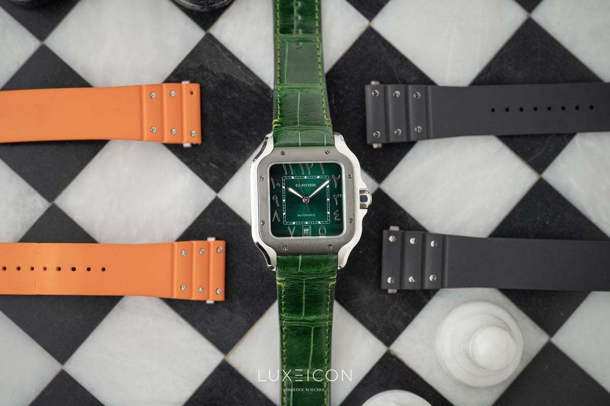 Cartier Santos Limited Middle East Edition Arabic Dial Green Large