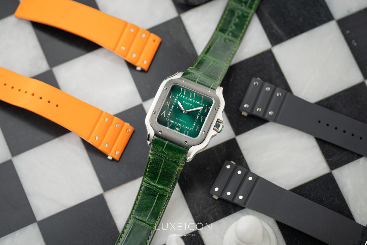 Cartier Santos Limited Middle East Edition Arabic Dial Green Large