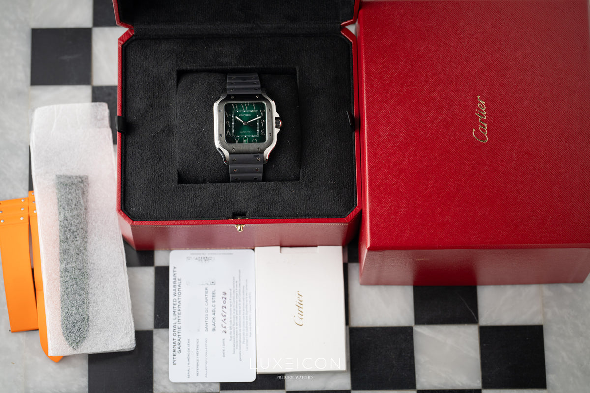 Cartier Santos Limited Middle East Edition Arabic Dial Green Large