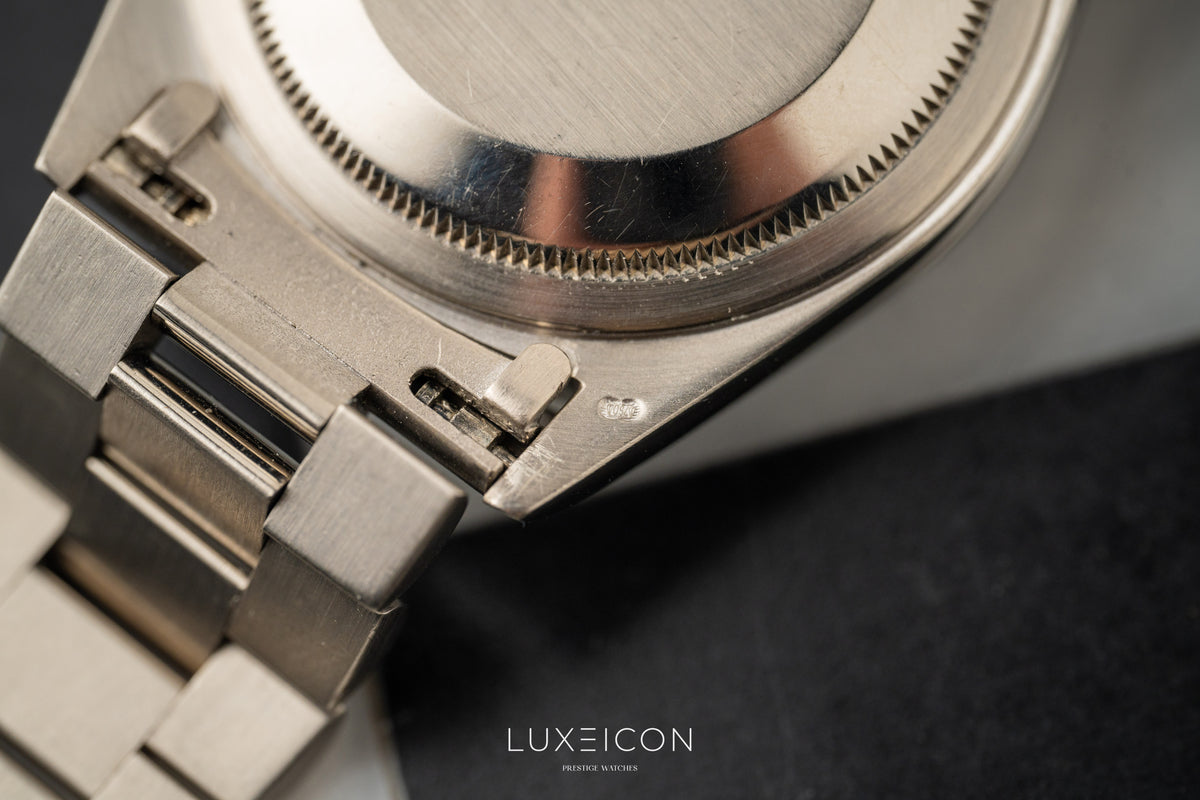 Rolex Day-Date President 18239 18K White Gold Blue Diamond Dial Fluted Bezel 1989