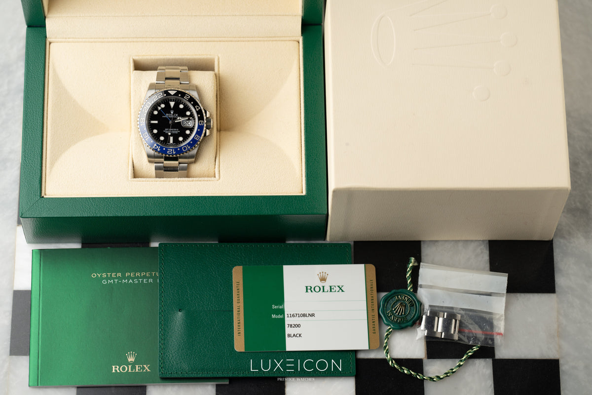 Rolex GMT-Master II Batman Stainless Steel 40mm Oyster Date 116710BLNR 2016
