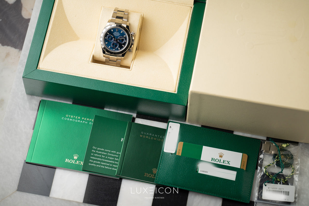 Rolex Cosmograph Daytona White Gold Blue Dail 116509 2018