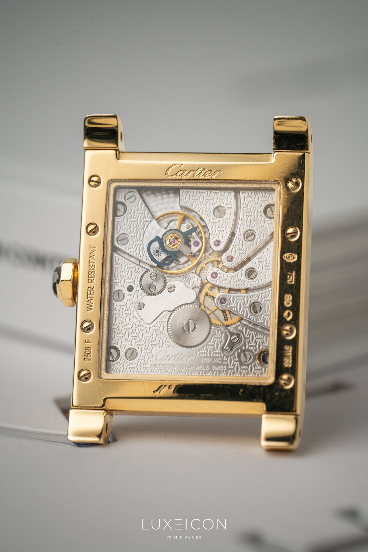 Cartier Collection Privée Paris Tank Yellow Gold Mechanical 2608F