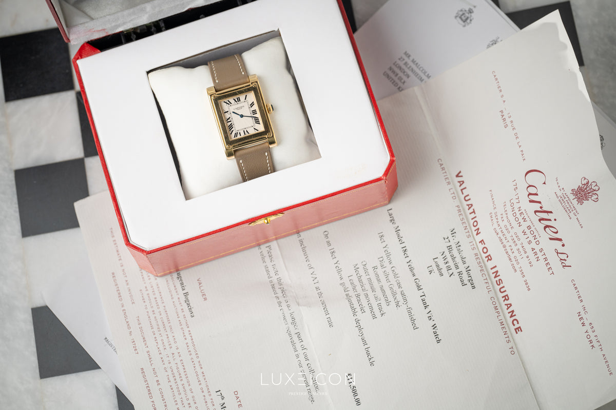 Cartier Collection Privée Paris Tank Yellow Gold Mechanical 2608F