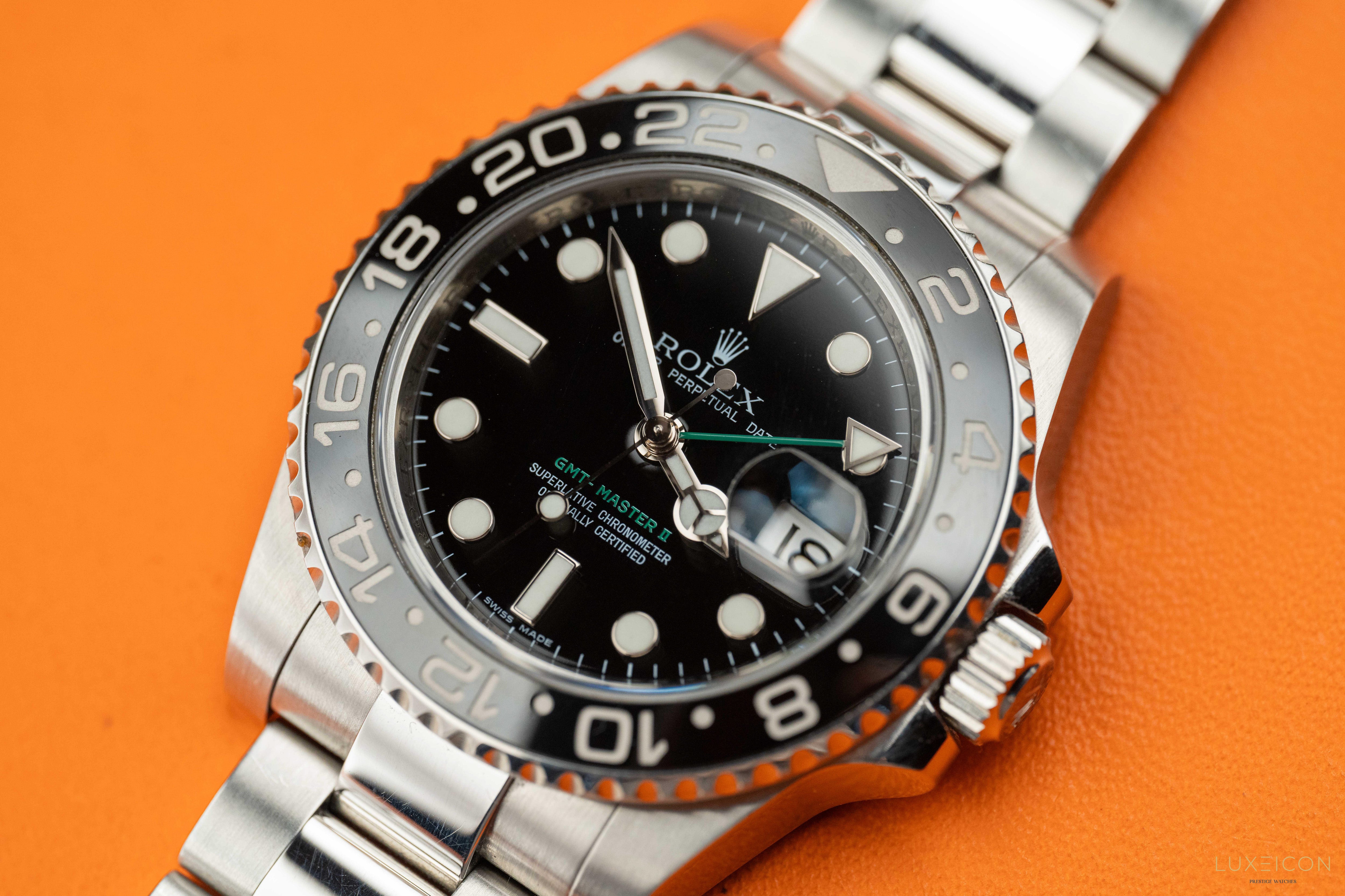 Rolex GMT-Master II 40mm Black Ceramic Date Stainless Green arrow 116710LN