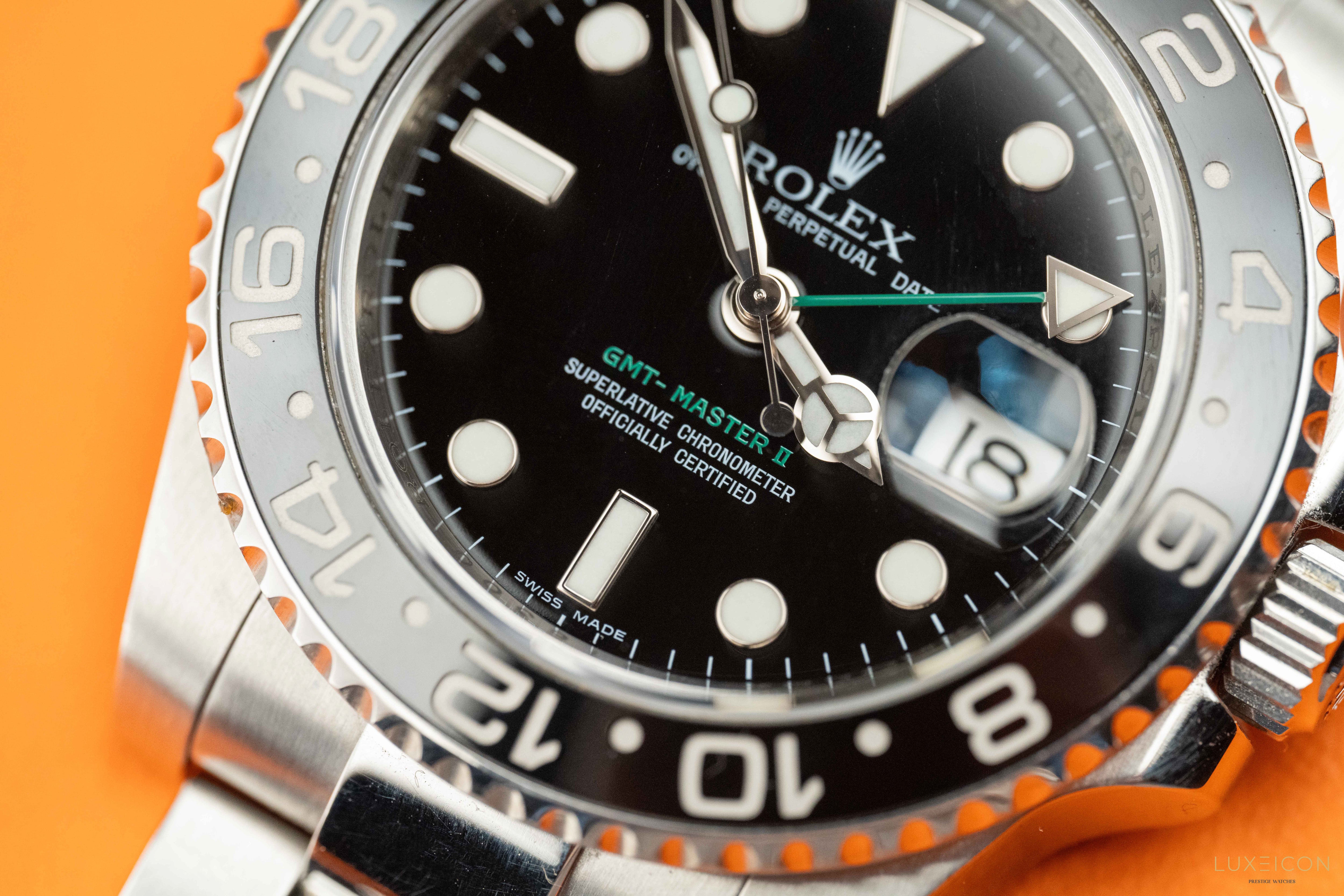 Rolex GMT-Master II 40mm Black Ceramic Date Stainless Green arrow 116710LN