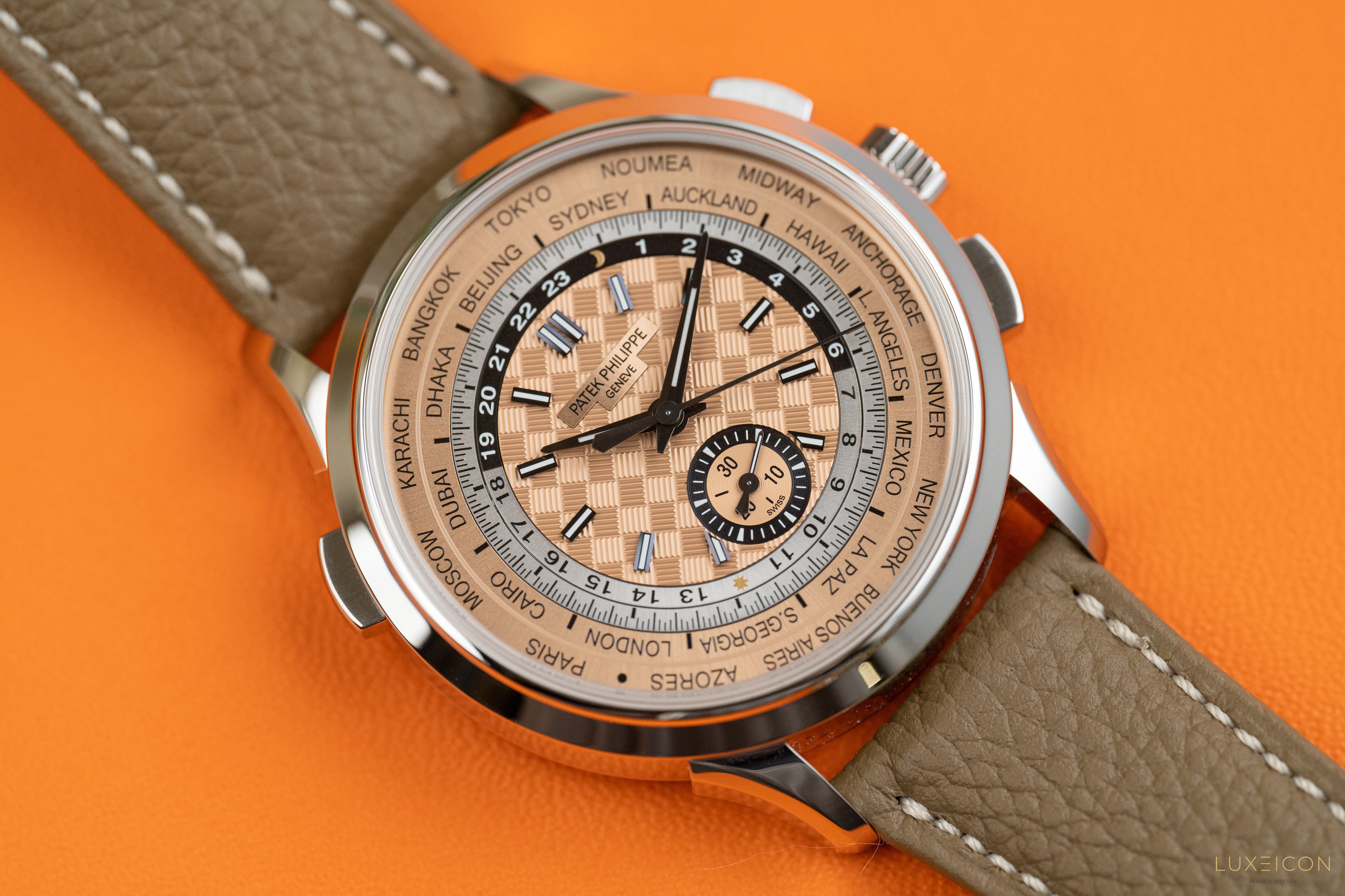 Patek Philippe World Time Chronograph Flyback 5935A-001 Salmon Dial Steel 2024