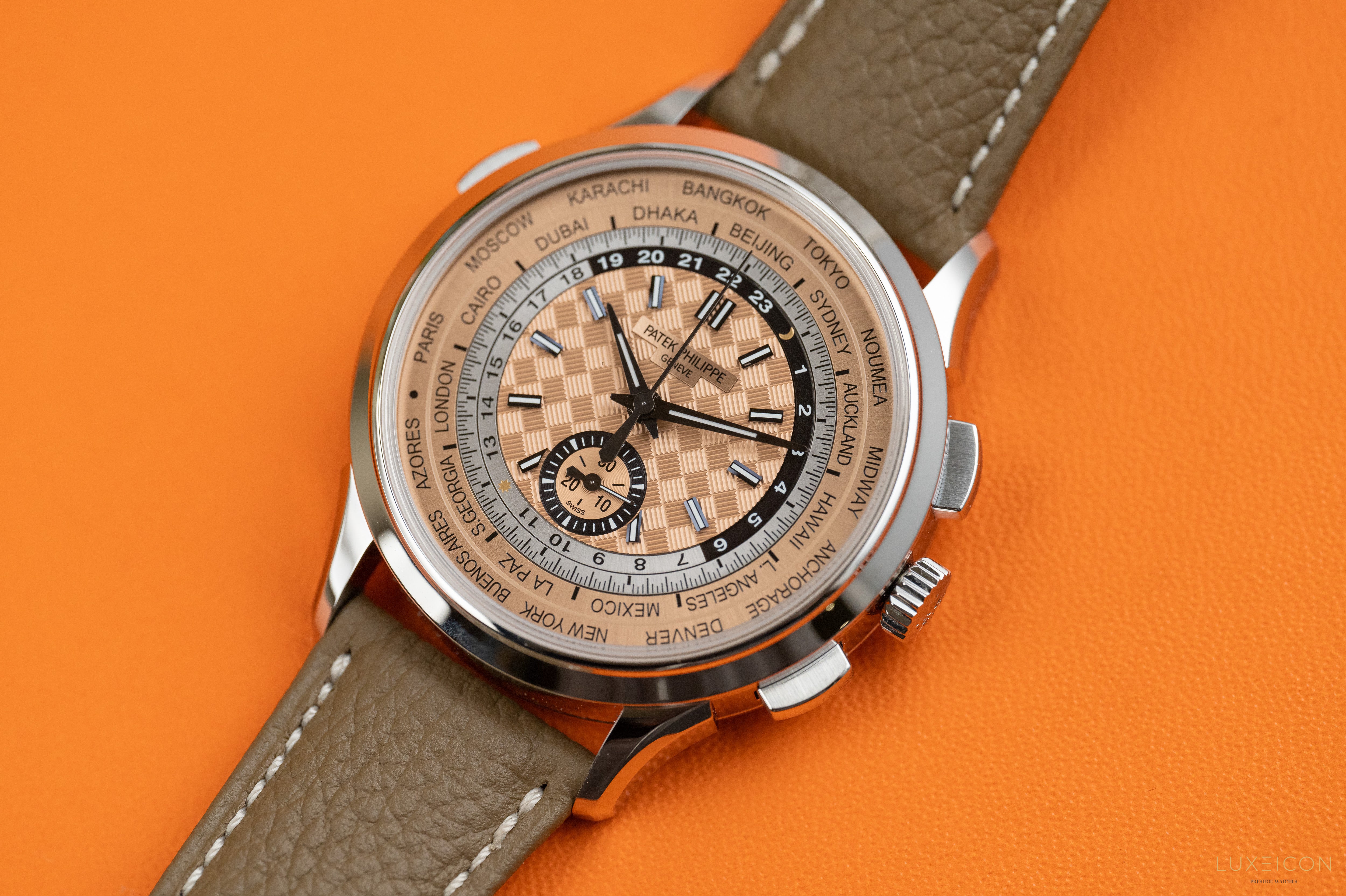 Patek Philippe World Time Chronograph Flyback 5935A-001 Salmon Dial Steel 2024