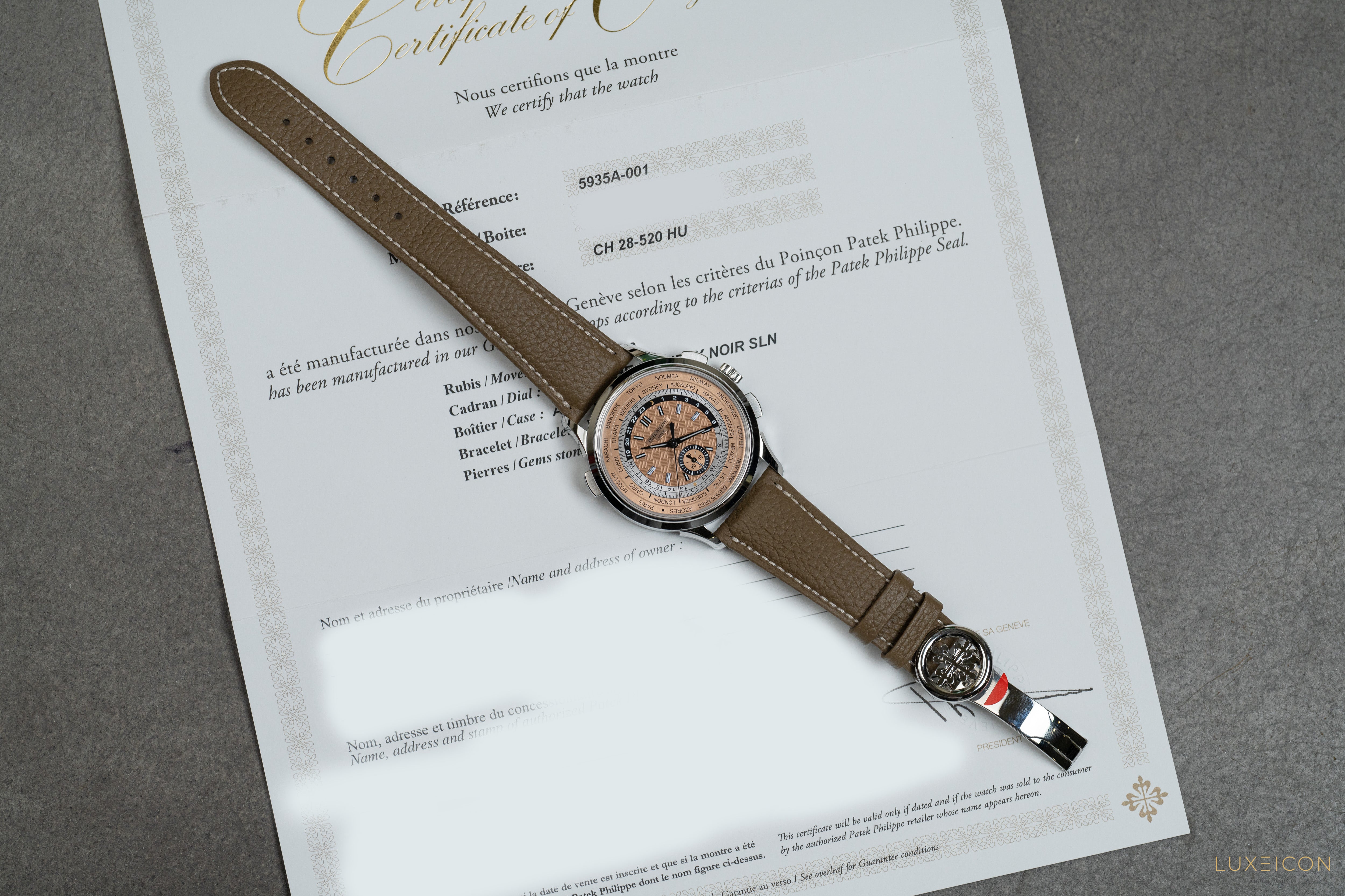 Patek Philippe World Time Chronograph Flyback 5935A-001 Salmon Dial Steel 2024