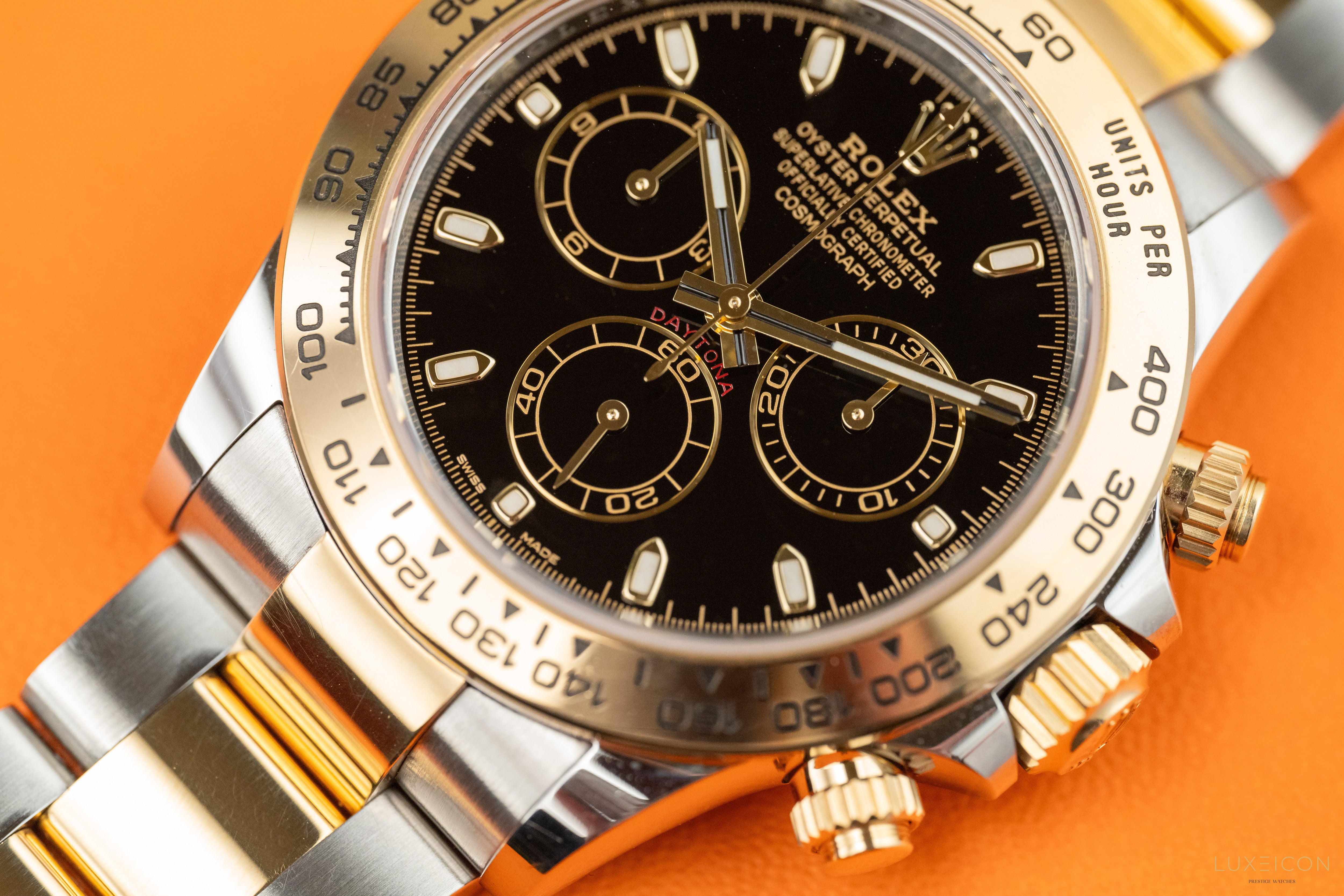 Rolex Daytona 116503 Black Index Dial Two Tone Yellow Gold Stainless Steel 2022