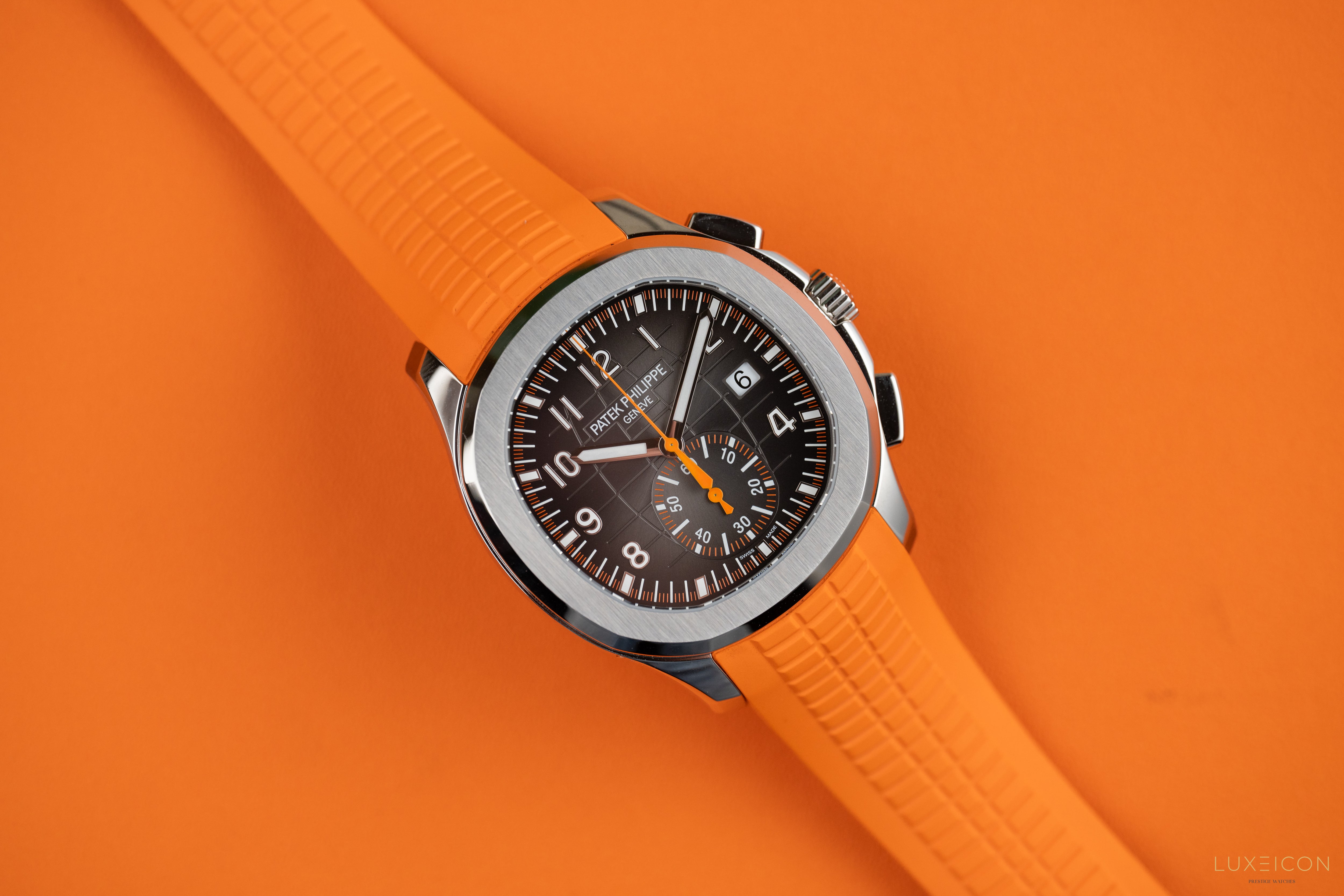 Patek Philippe Aquanaut 5968A-001 Chronograph 42mm Stainless Steel Orange hand 2020