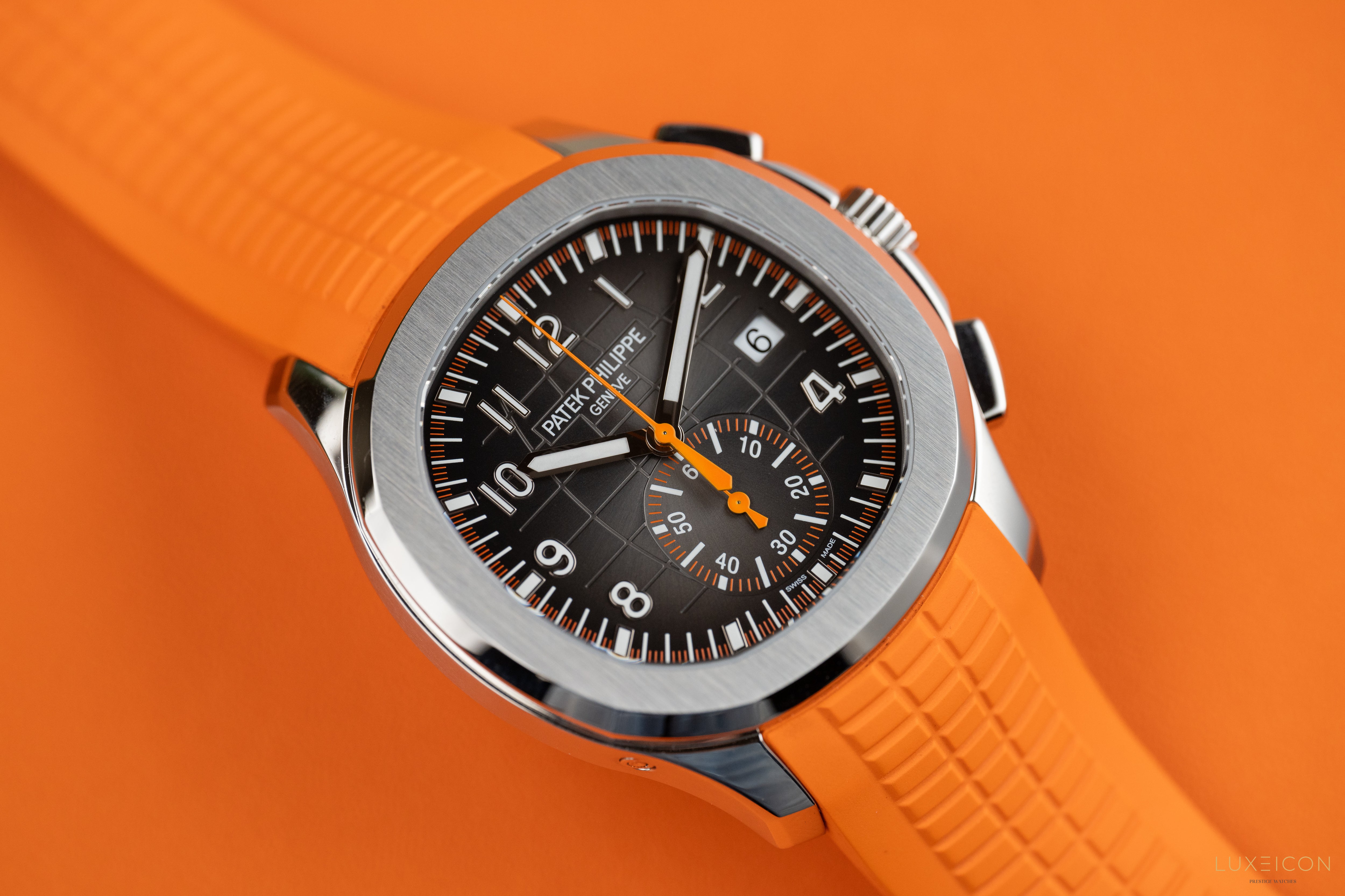 Patek Philippe Aquanaut 5968A-001 Chronograph 42mm Stainless Steel Orange hand 2020