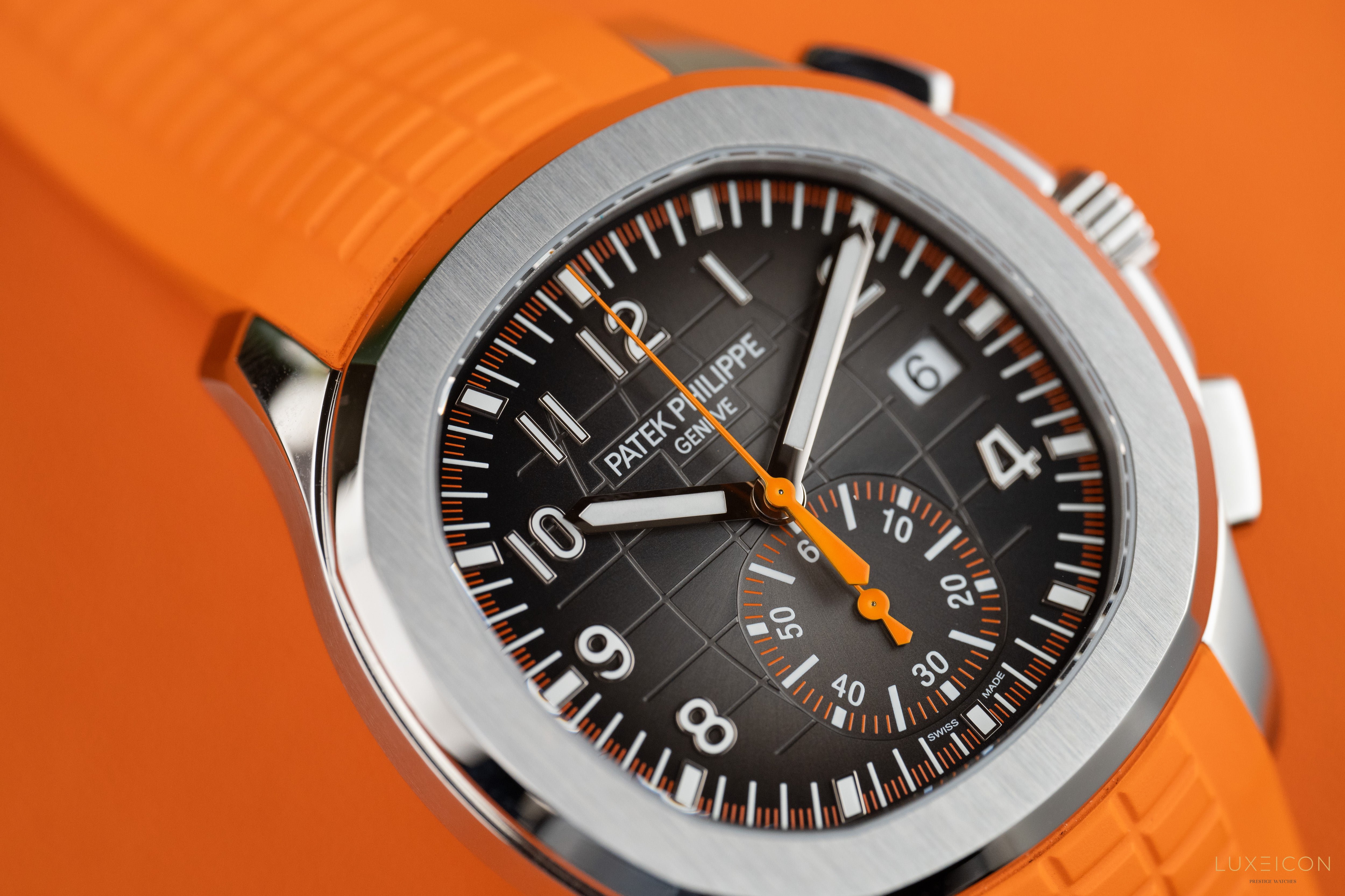 Patek Philippe Aquanaut 5968A-001 Chronograph 42mm Stainless Steel Orange hand 2020