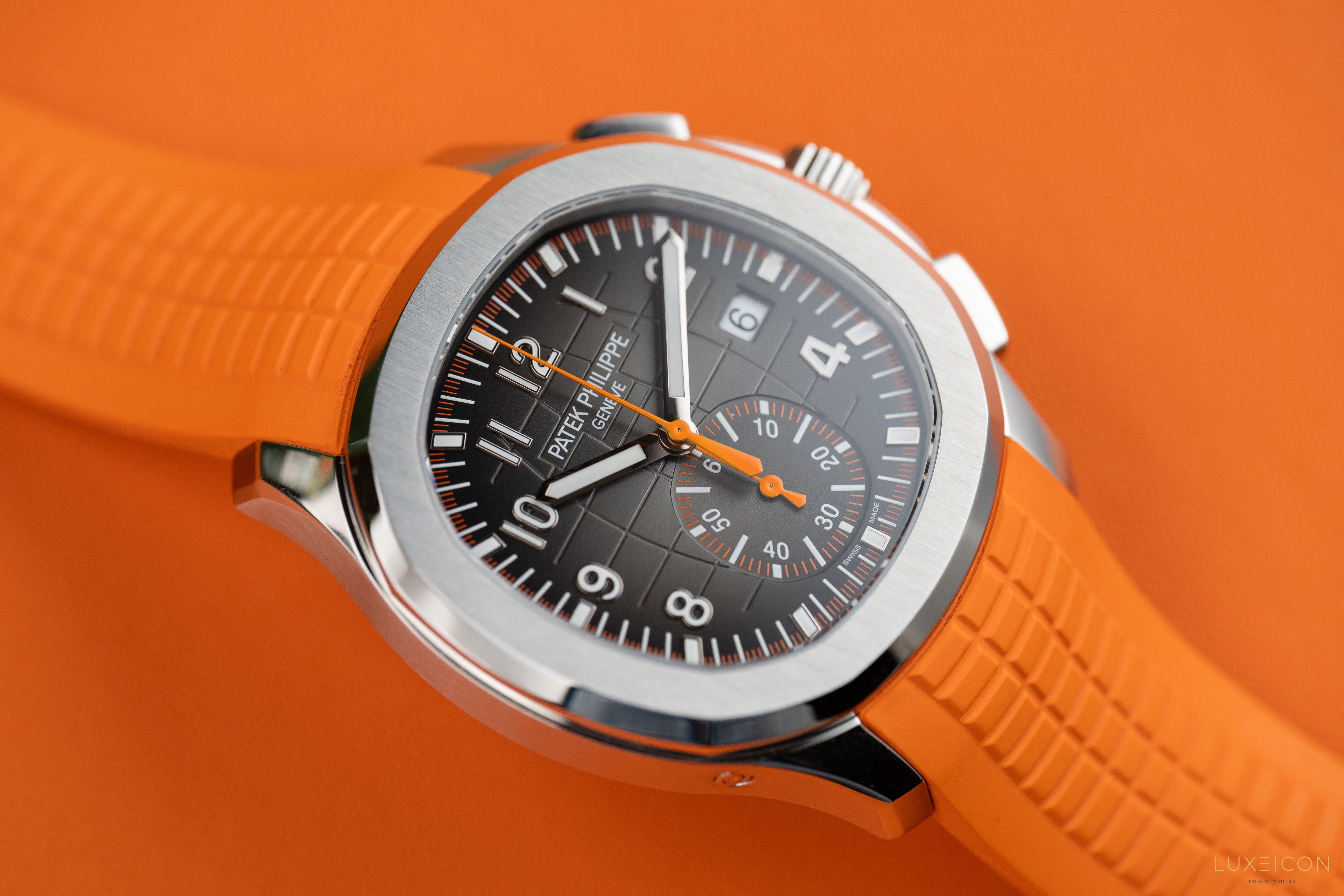 Patek Philippe Aquanaut 5968A-001 Chronograph 42mm Stainless Steel Orange hand 2020