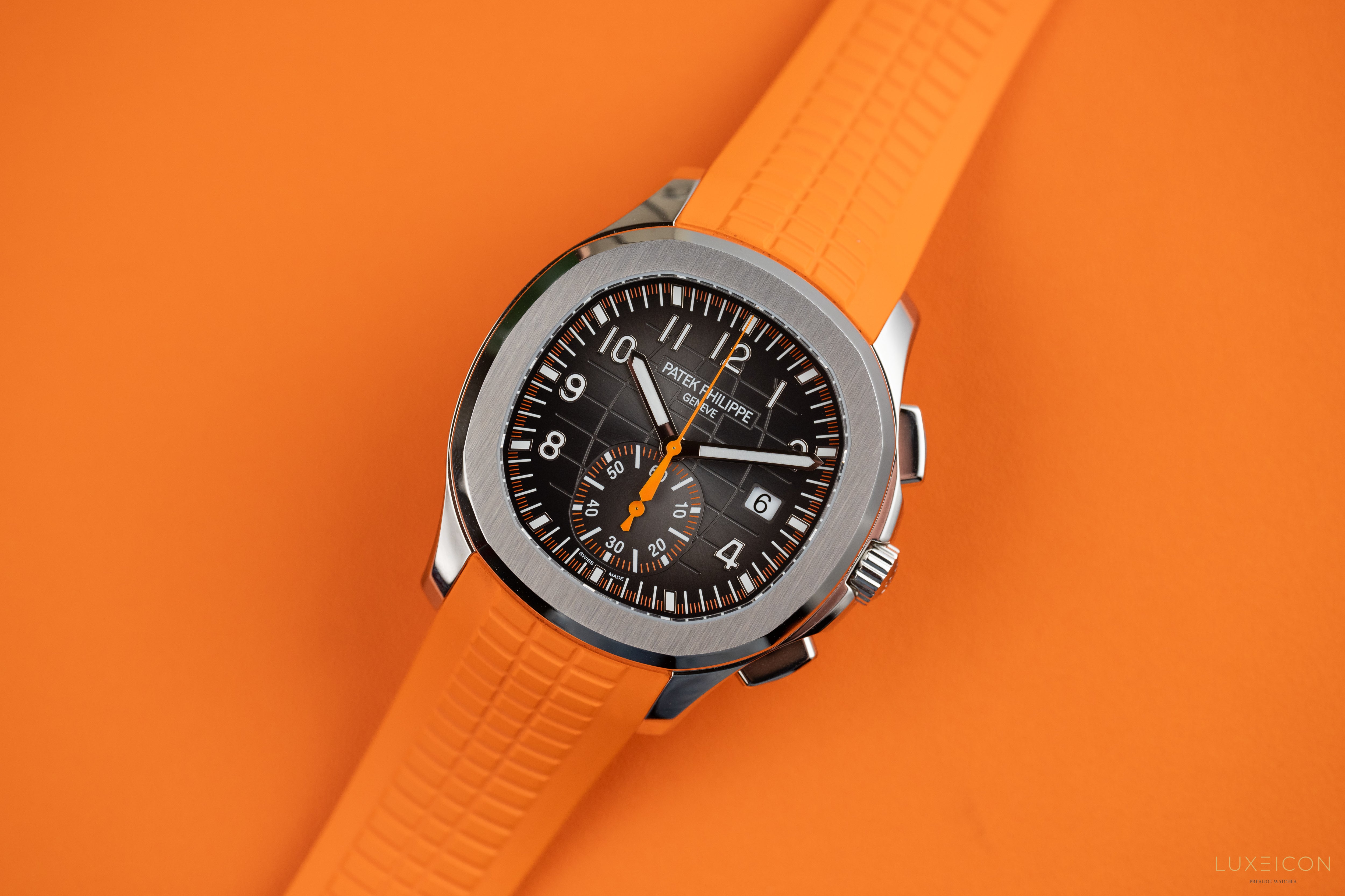 Patek Philippe Aquanaut 5968A-001 Chronograph 42mm Stainless Steel Orange hand 2020