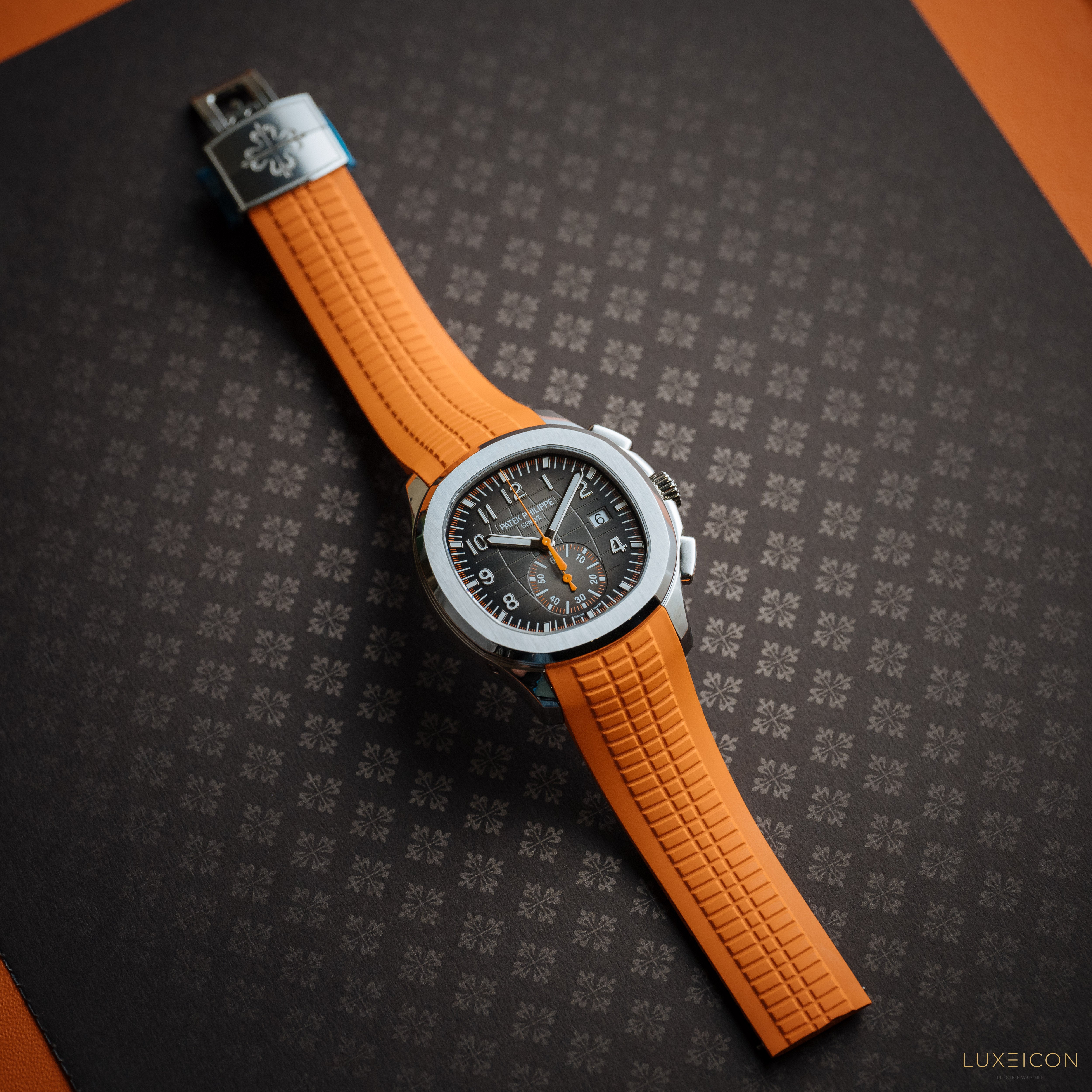 Patek Philippe Aquanaut 5968A-001 Chronograph 42mm Stainless Steel Orange hand 2020