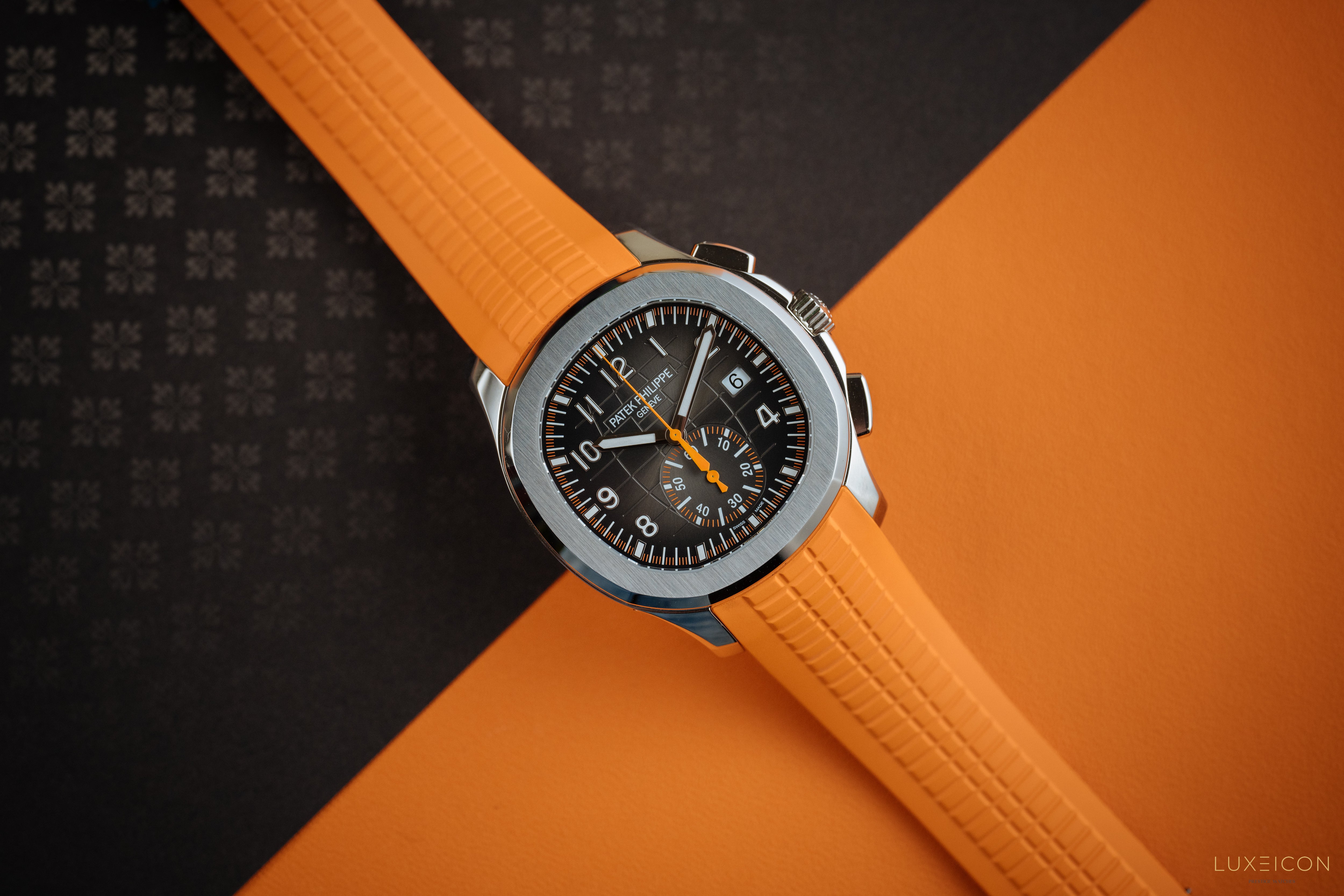 Patek Philippe Aquanaut 5968A-001 Chronograph 42mm Stainless Steel Orange hand 2020