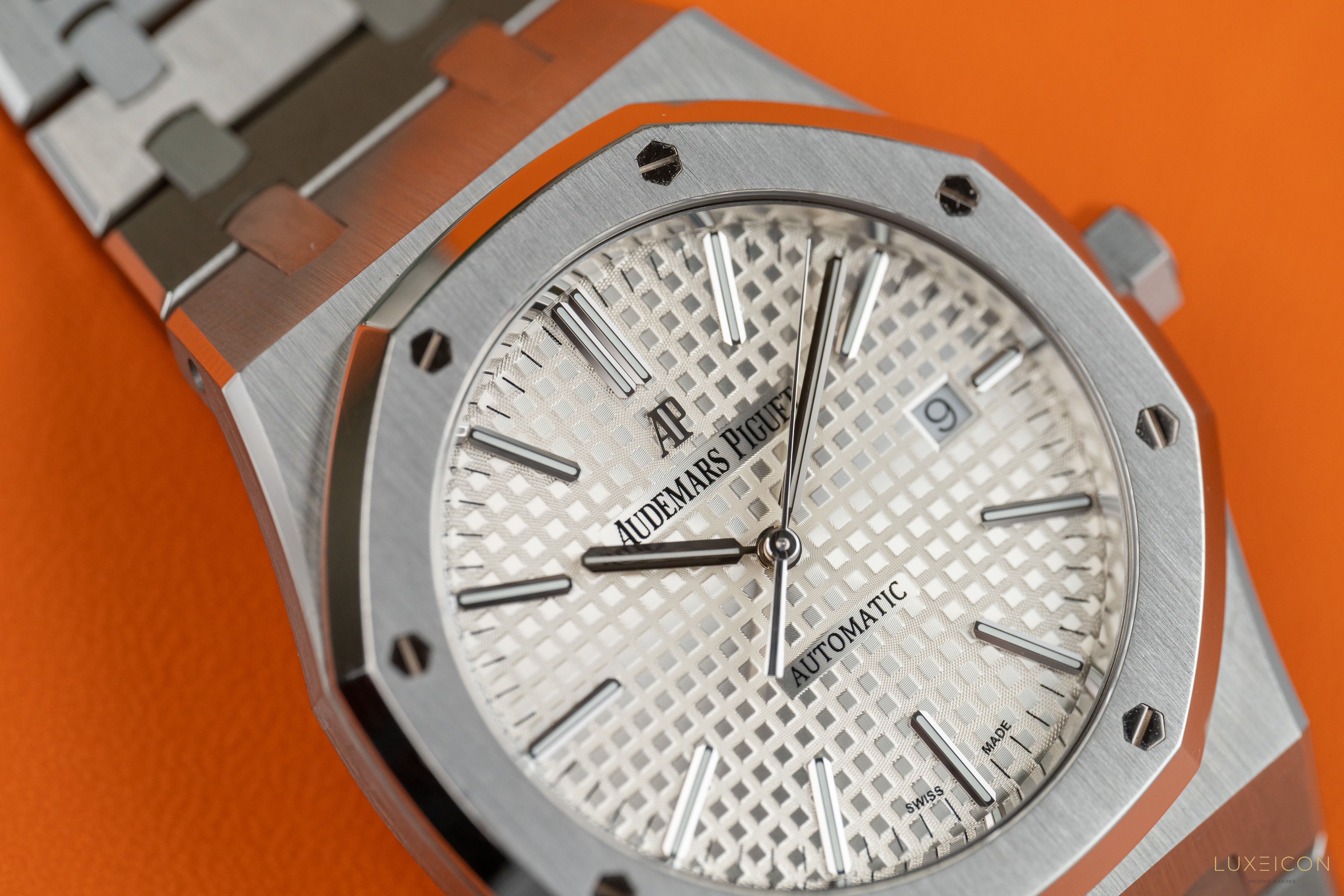 Audemars Piguet Royal Oak Selfwinding White Steel 41mm Watch 15400ST