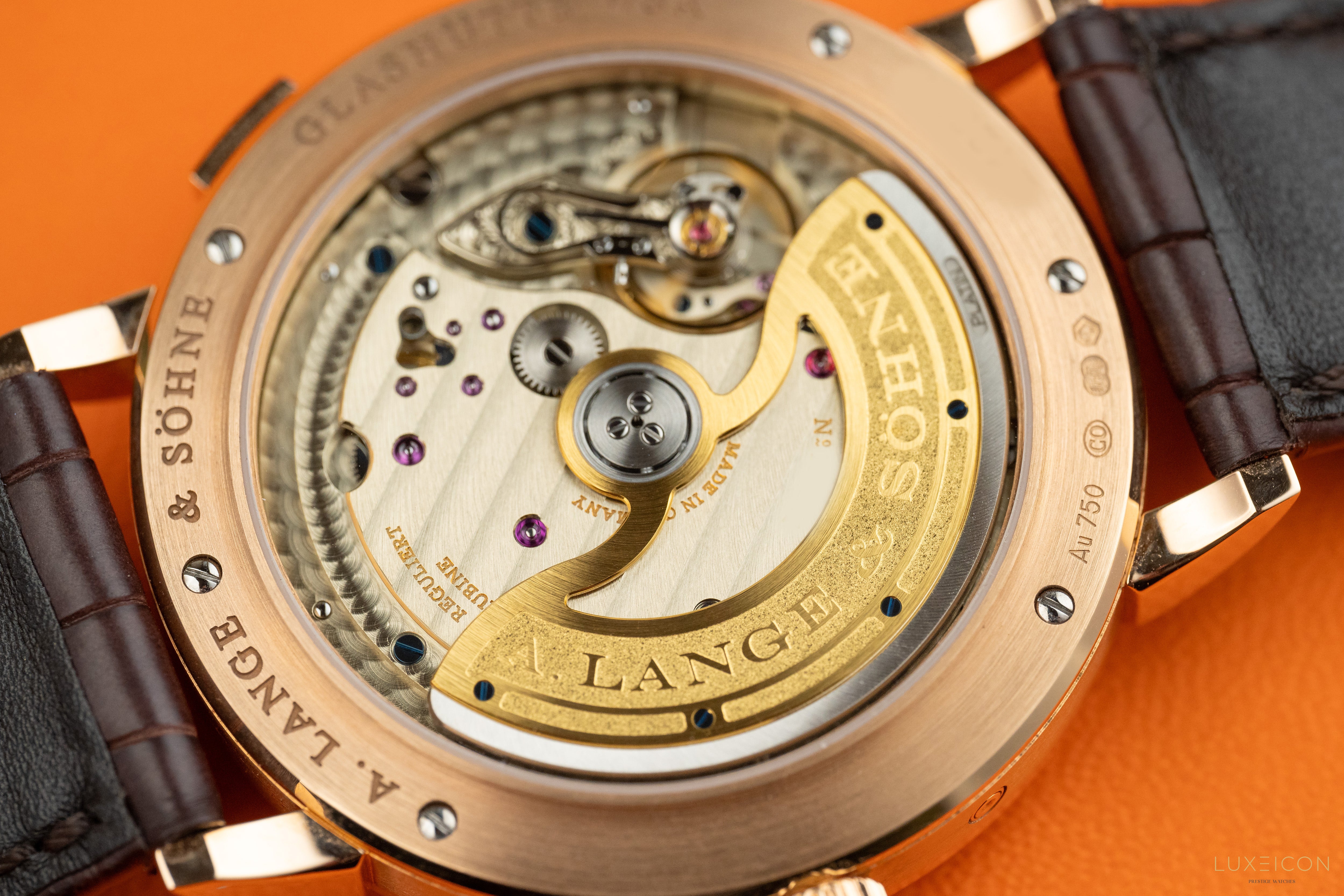 A. Lange & Söhne Saxonia Moonphase Rose Gold Silver Dial Mens Watch 384.032 2022